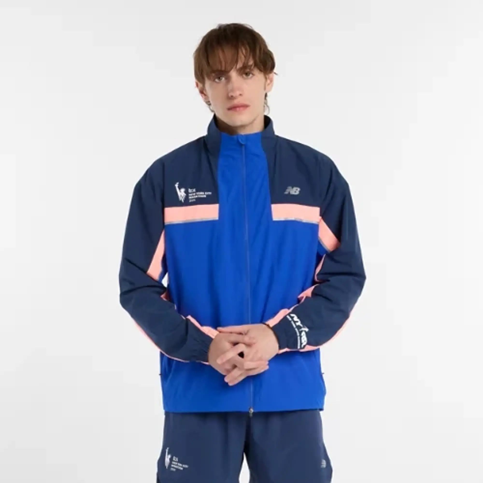 New Balance Men's NYC Marathon 2025 Jacket in Blue Polywoven