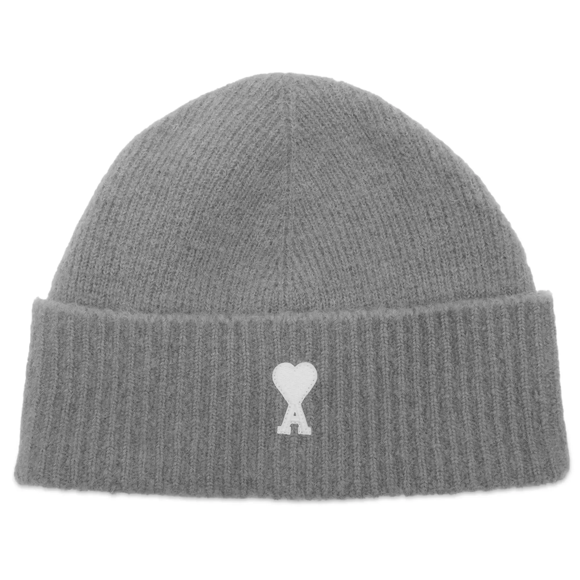 AMI Paris Men's Alpaca Knit Beanie Gris/Ecru