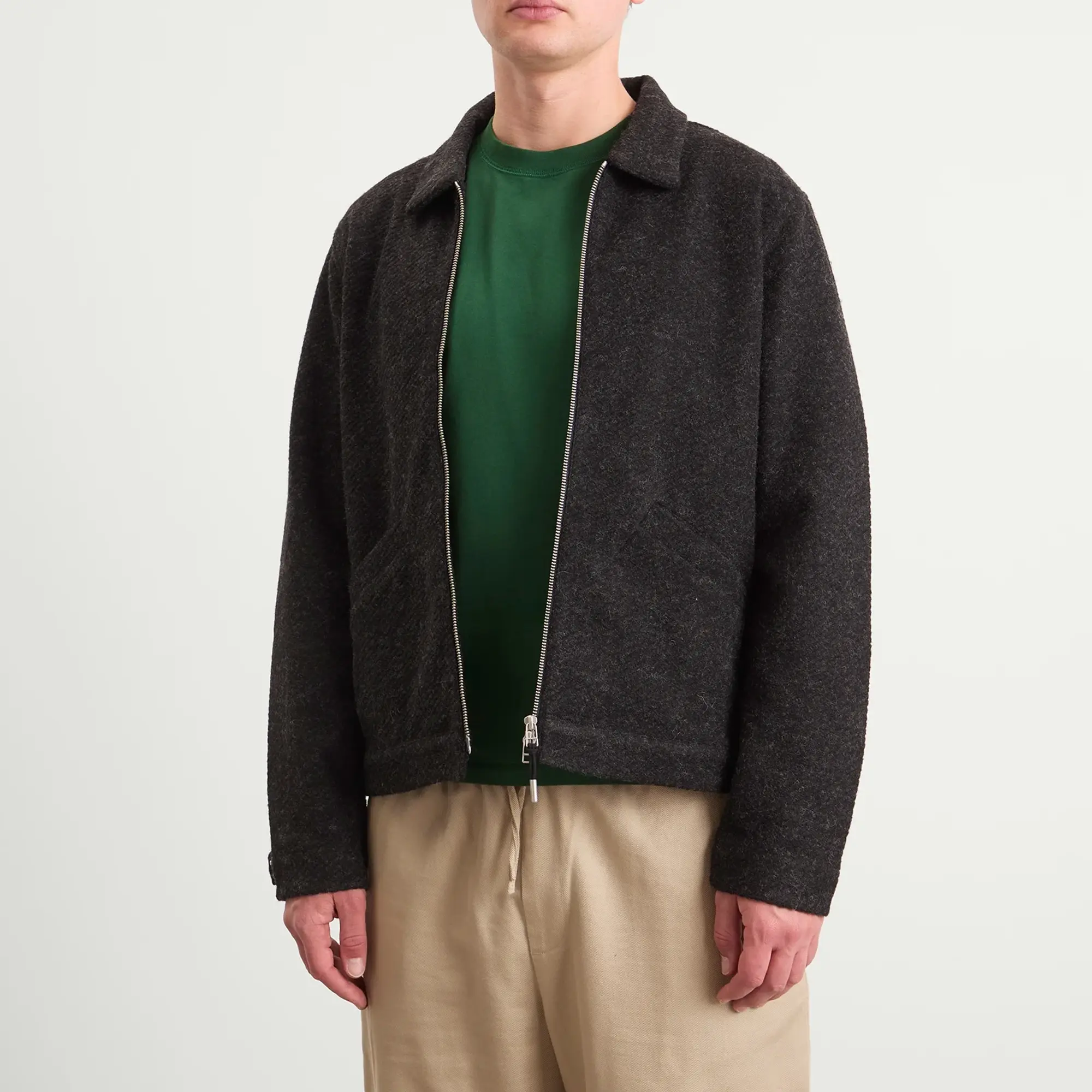 Folk Men's Signal Blouson Charcoal Wool Twill