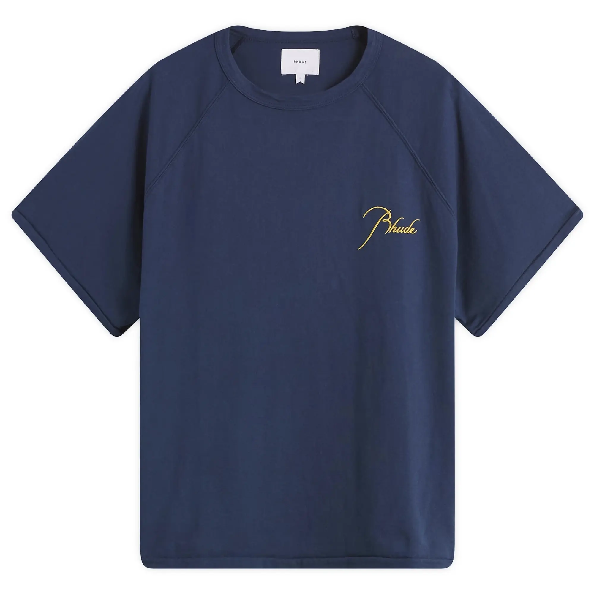 Rhude Men's Classique Raglan T-Shirt Navy/Yellow