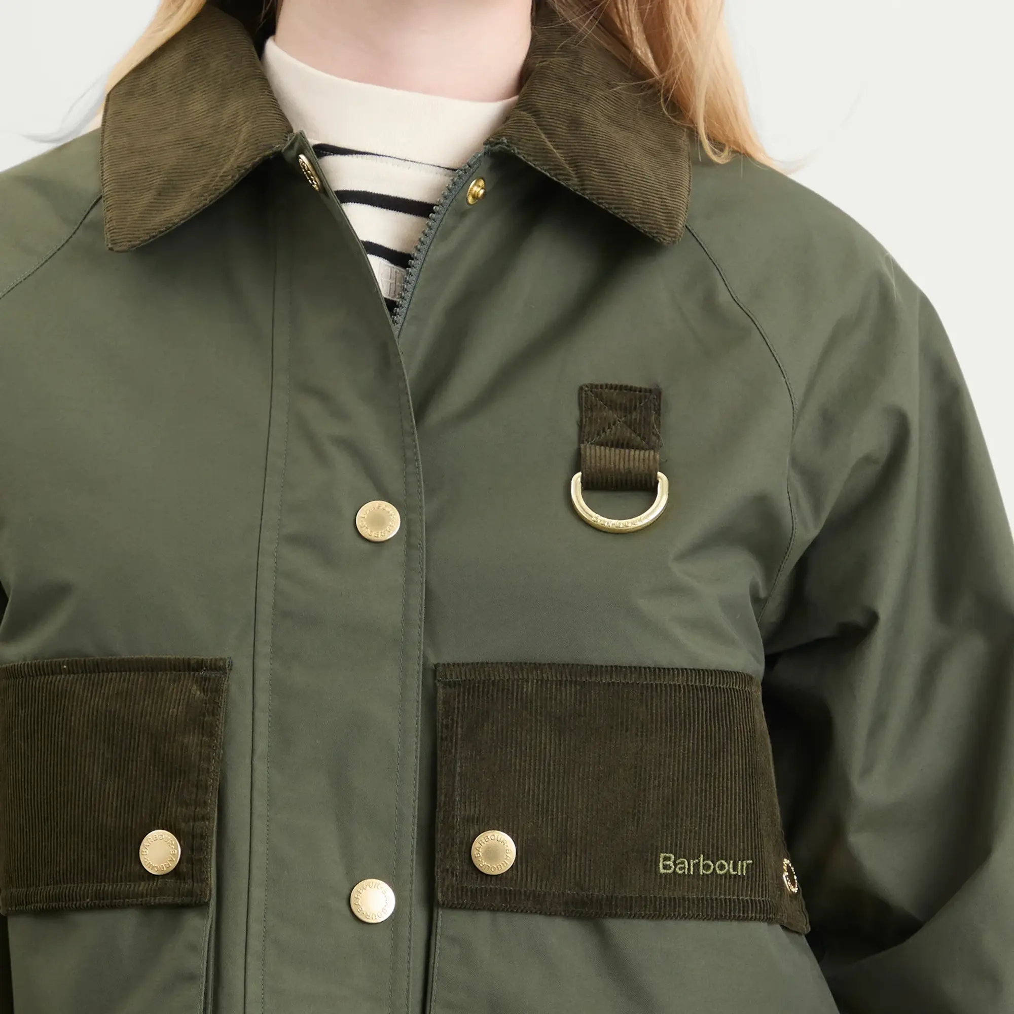 Barbour Women's Phoebe Casual Jacket Olive/Brown