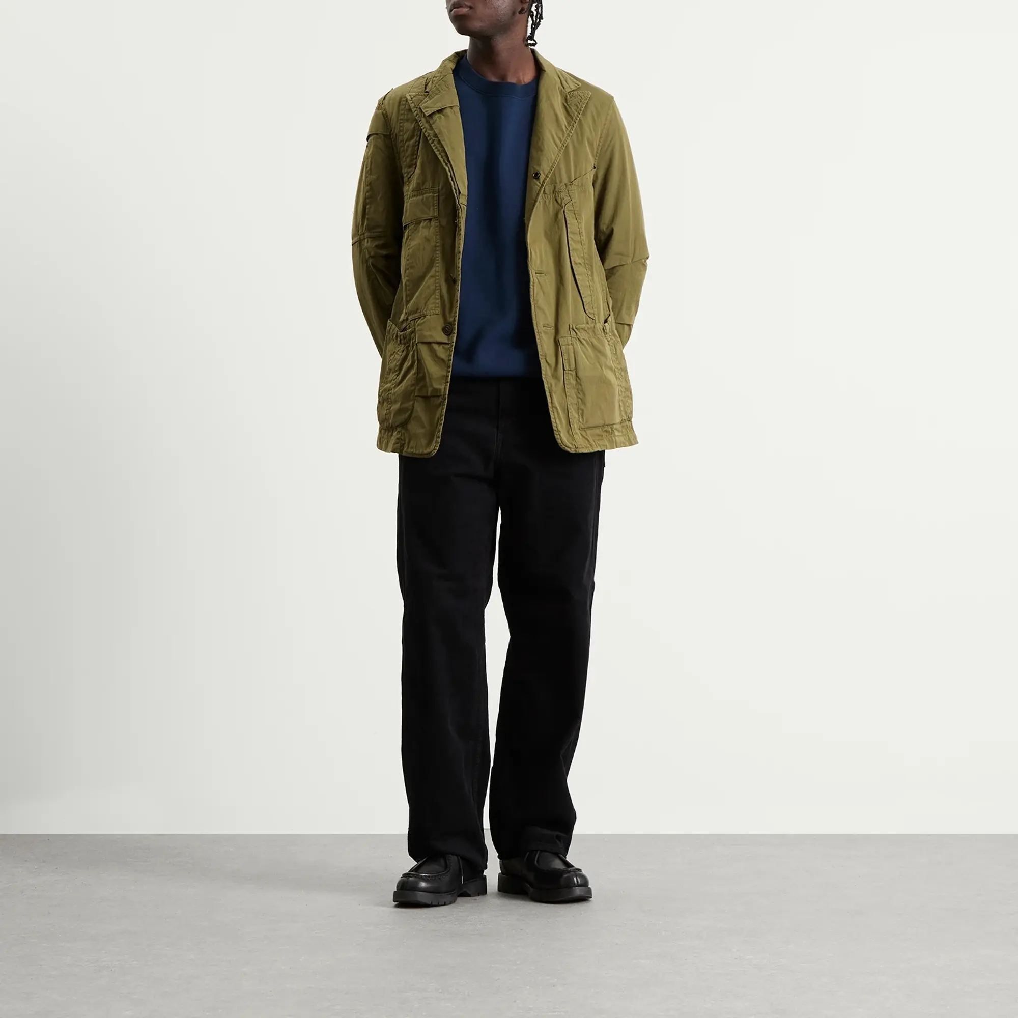 Junya Watanabe MAN Men's x Needles Cotton Nylon Oxford Jacket Green