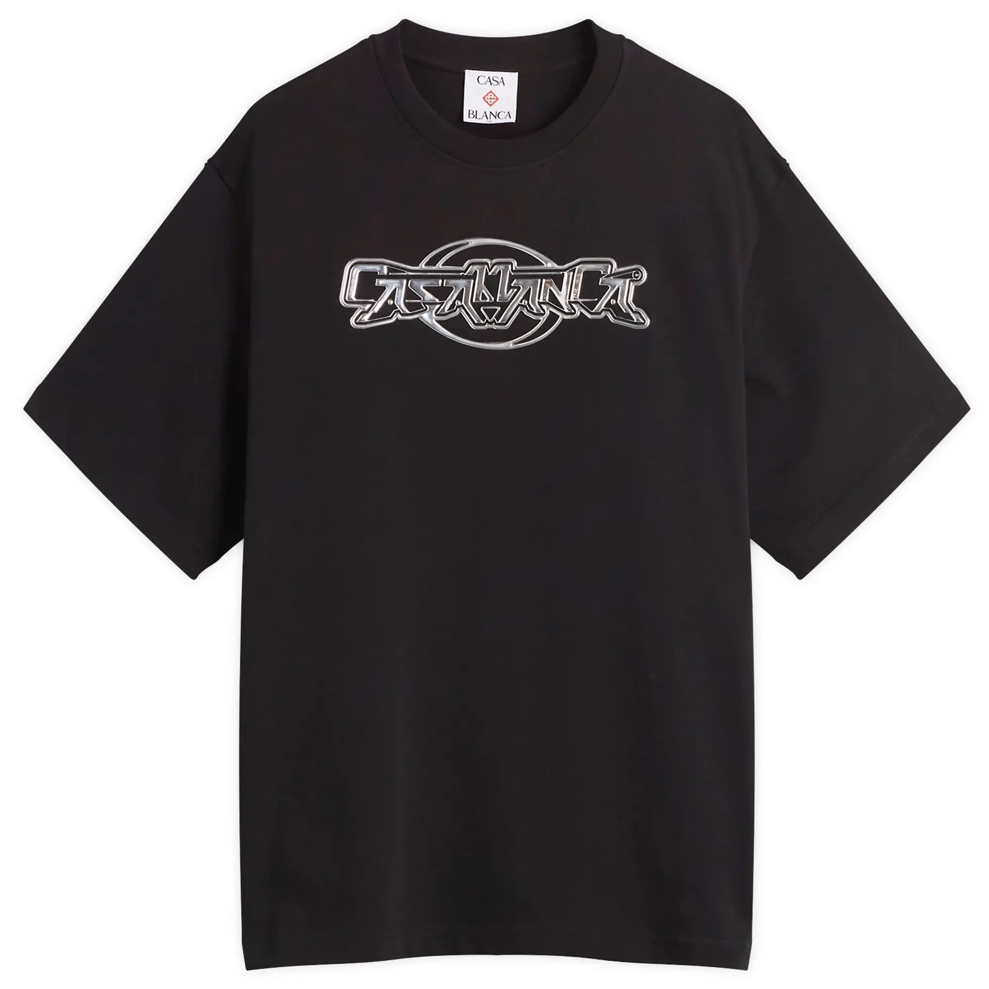 Casablanca Men's Black Jersey Casablanca Men's 3D Oversized T-Shirt