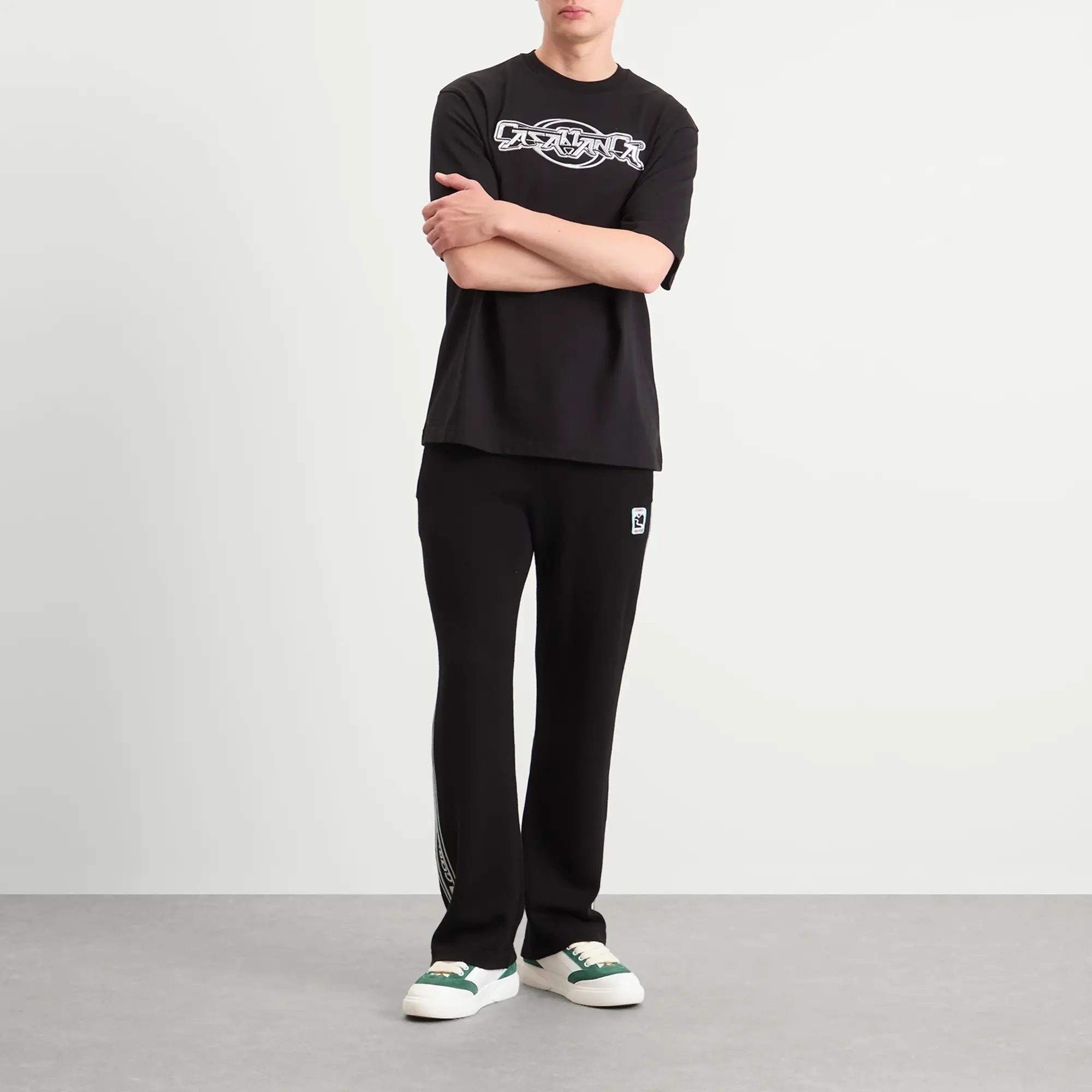 Casablanca Men's Black Jersey Casablanca Men's 3D Oversized T-Shirt
