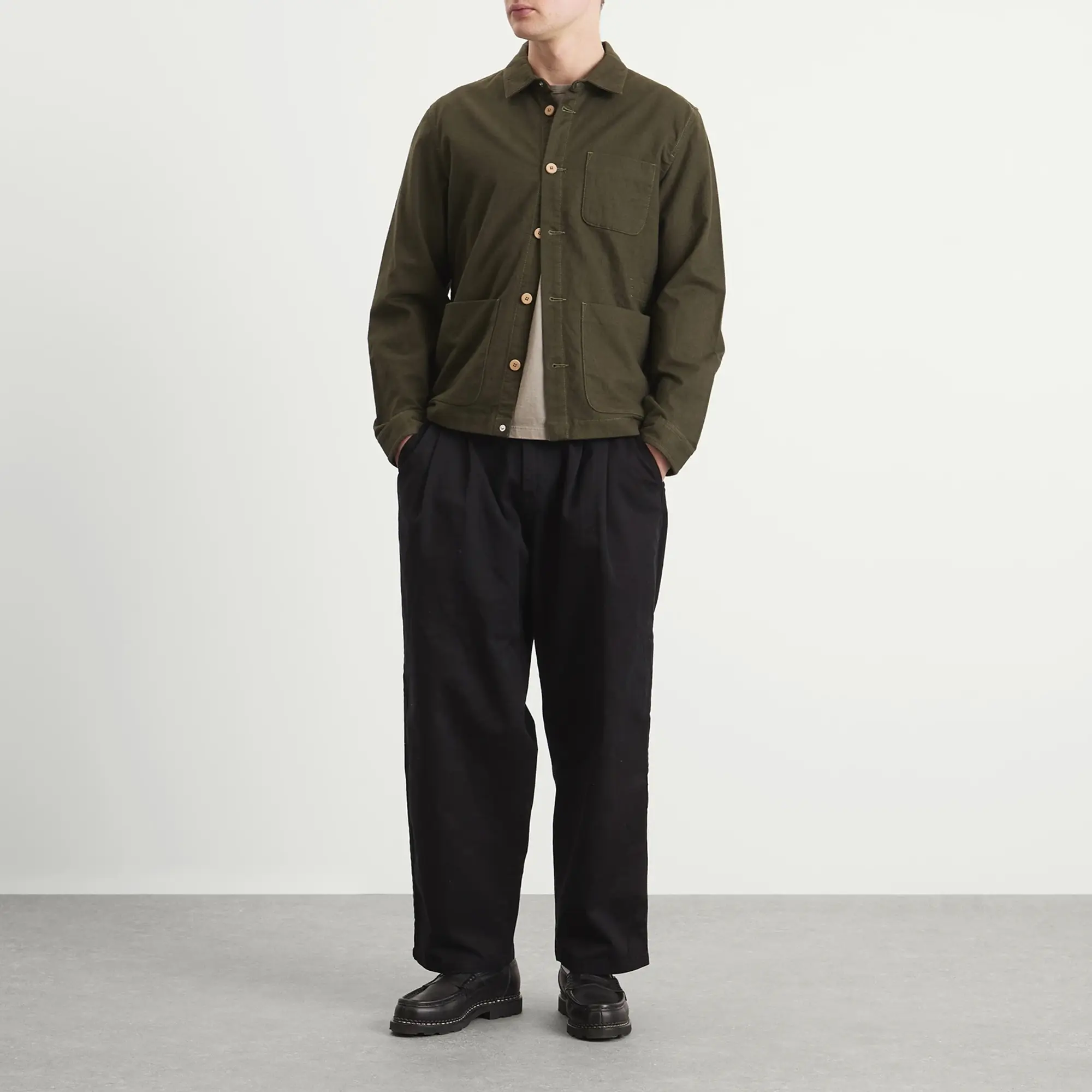 Folk Men's Assembly Jacket Dark Olive Moleskin
