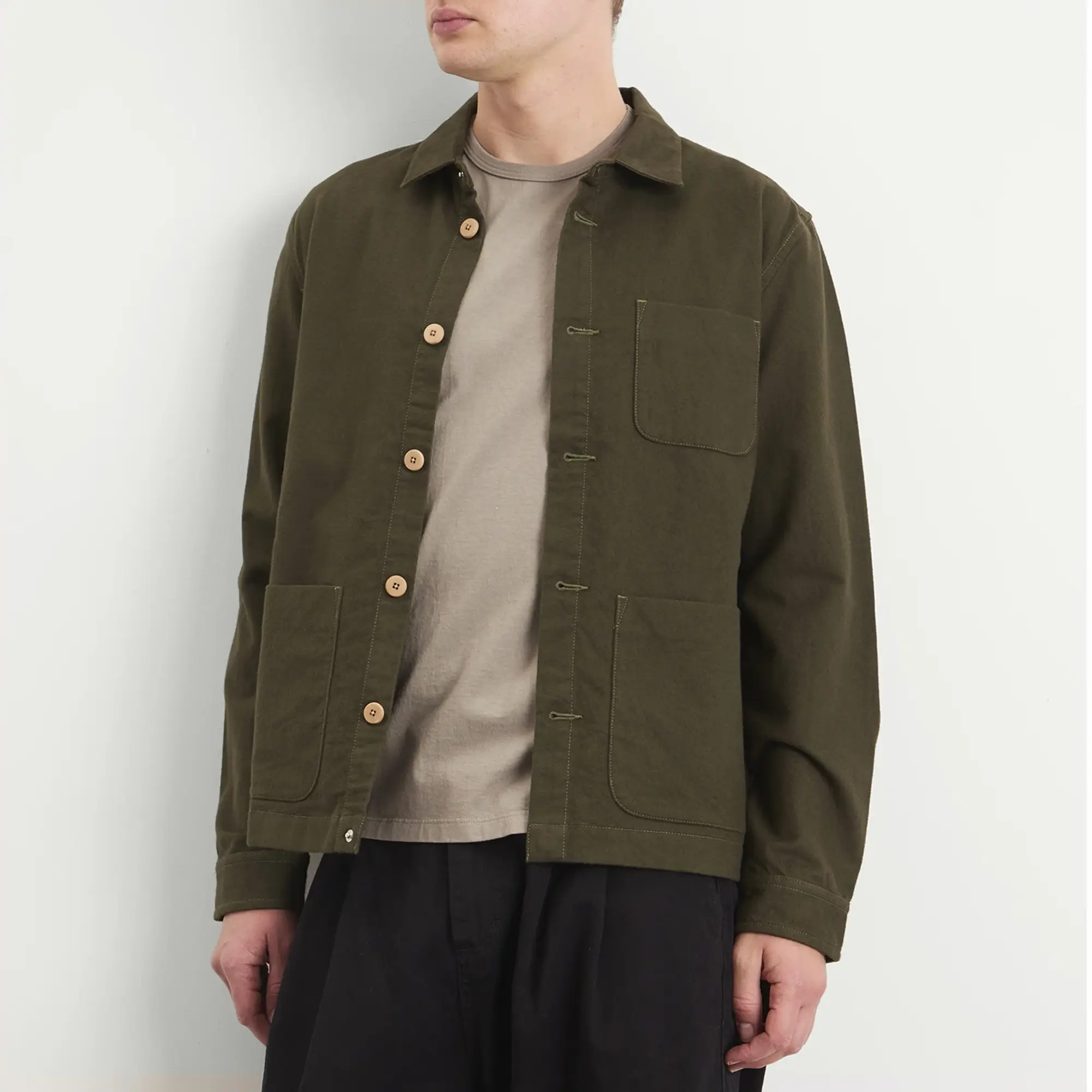 Folk Men's Assembly Jacket Dark Olive Moleskin