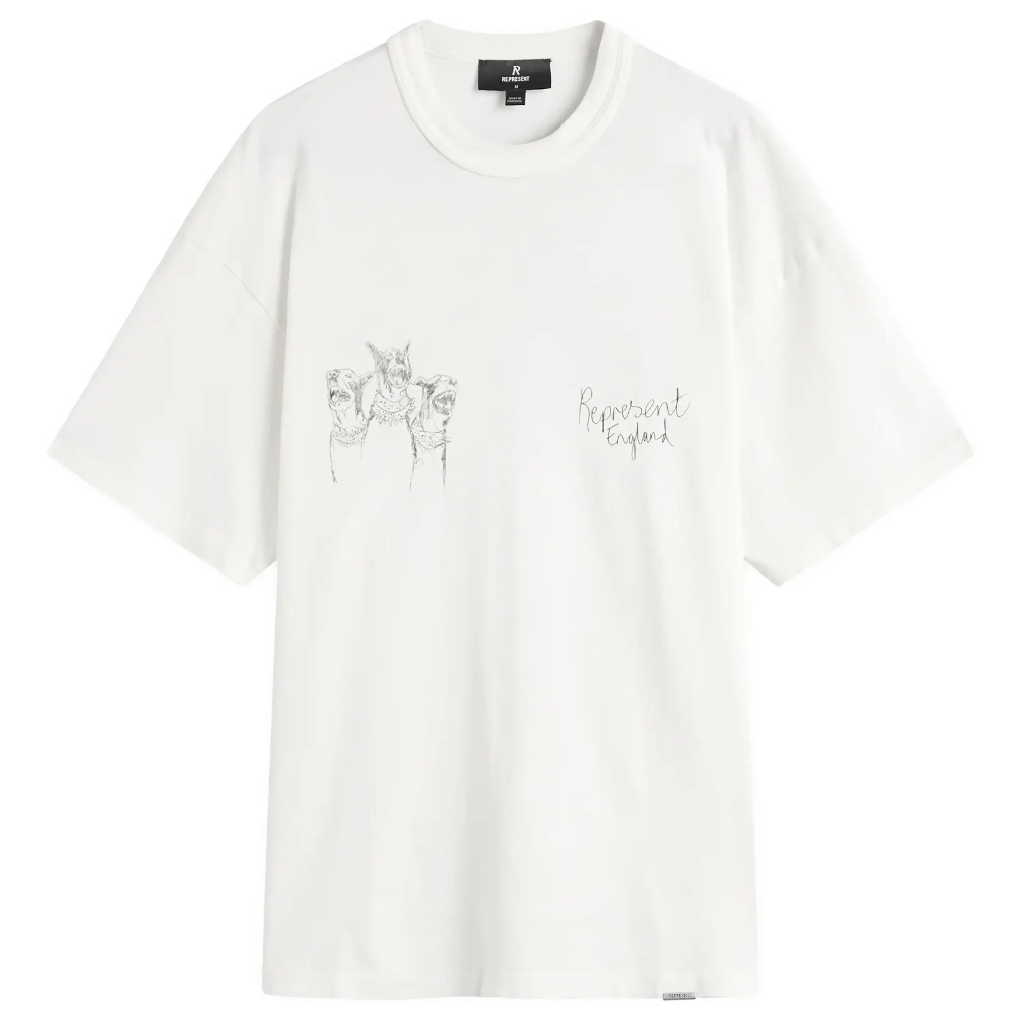 Represent Men's Hand Drawn Thoroughbred Dogs T-Shirt Flat White
