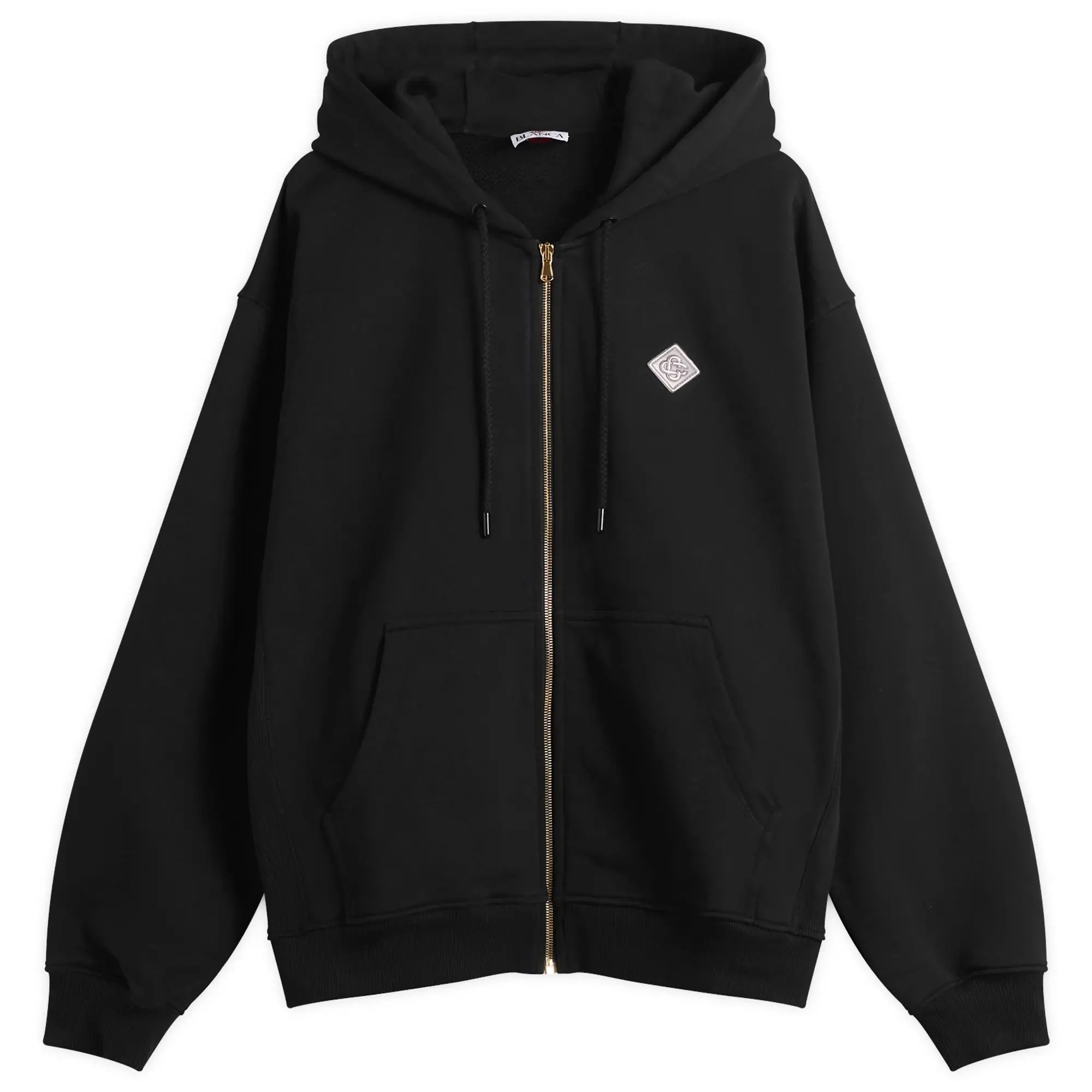 Casablanca Men's Black Loopback Casa Chrome Full Zip Hoodie
