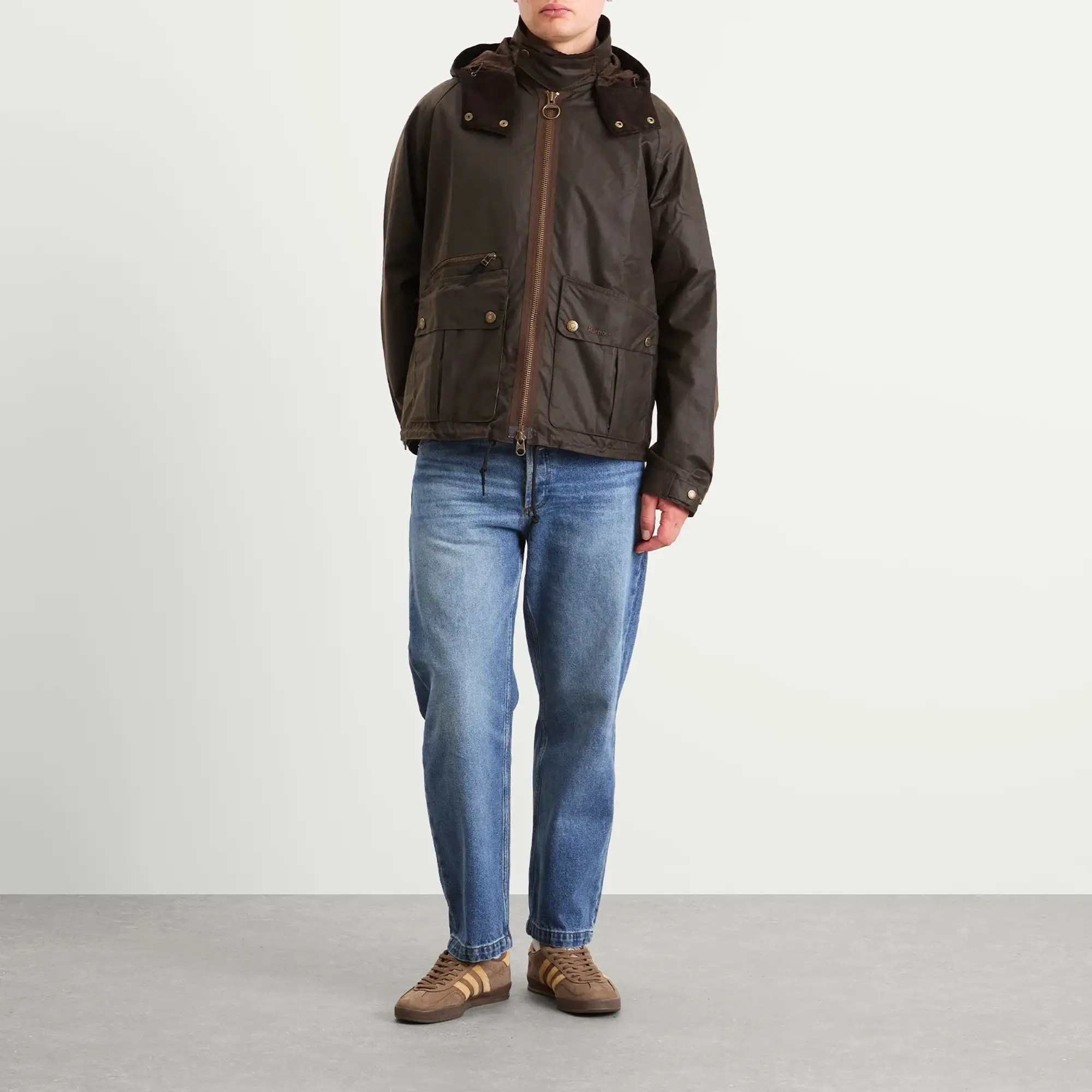 Barbour Men's Re-Engineered Bardon Spey Wax Jacket Olive