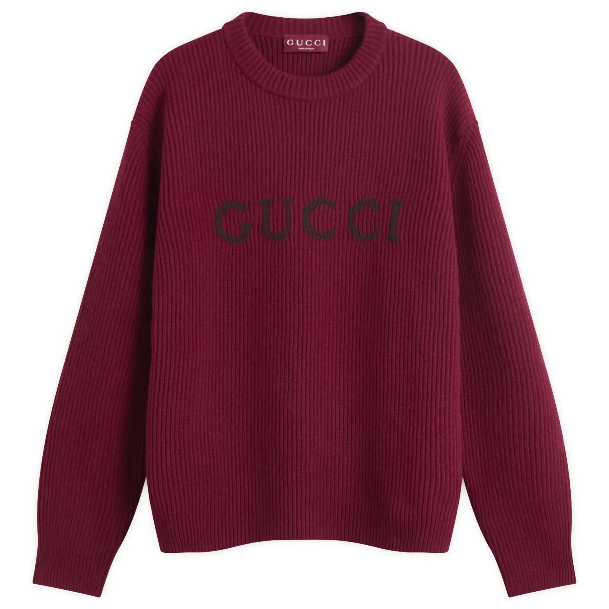 Gucci Men's Gucci Men's Logo Wool Jumper Red