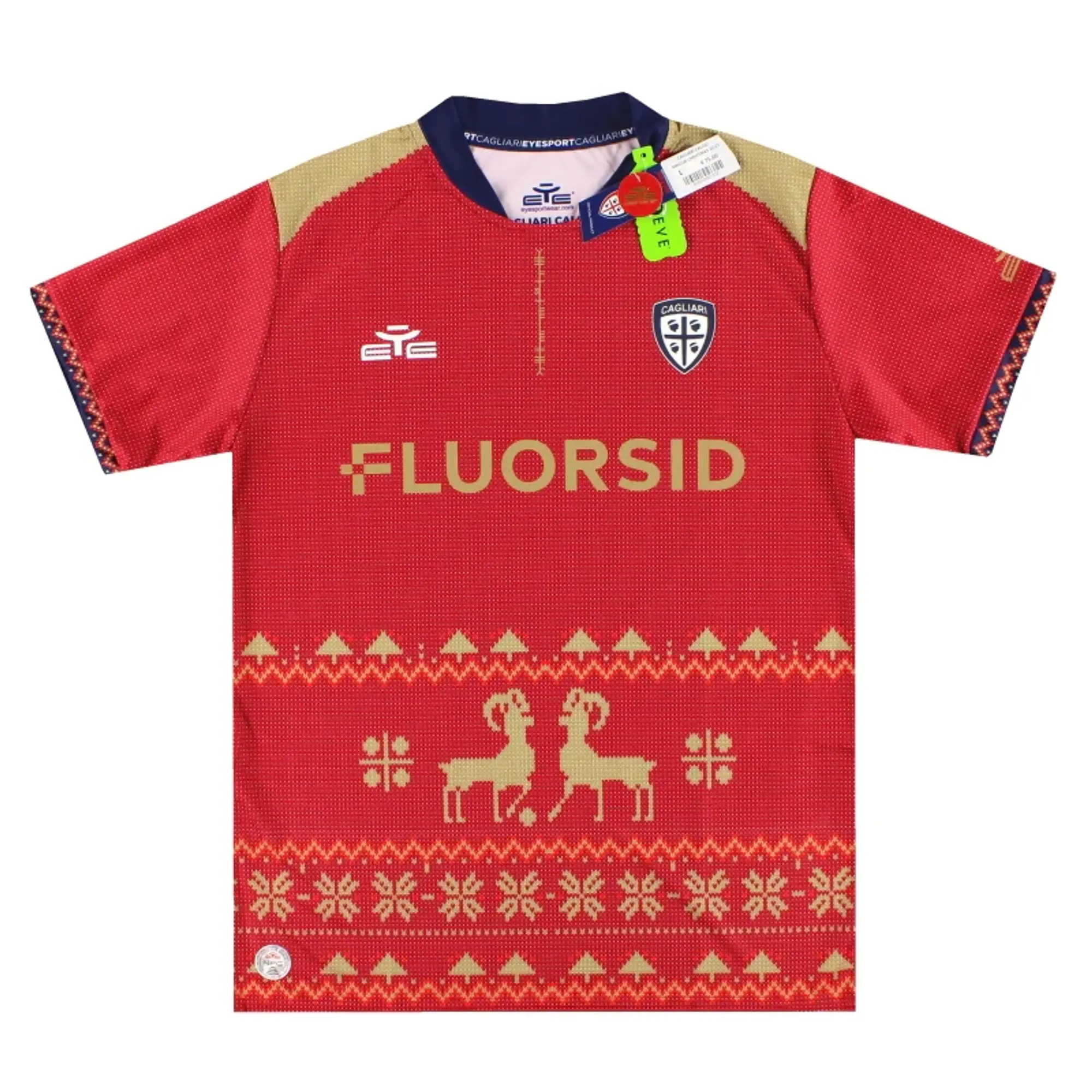 2022-23 Cagliari Christmas Pre-Match Shirt *BNIB* - Other Italian Clubs / BNIB 