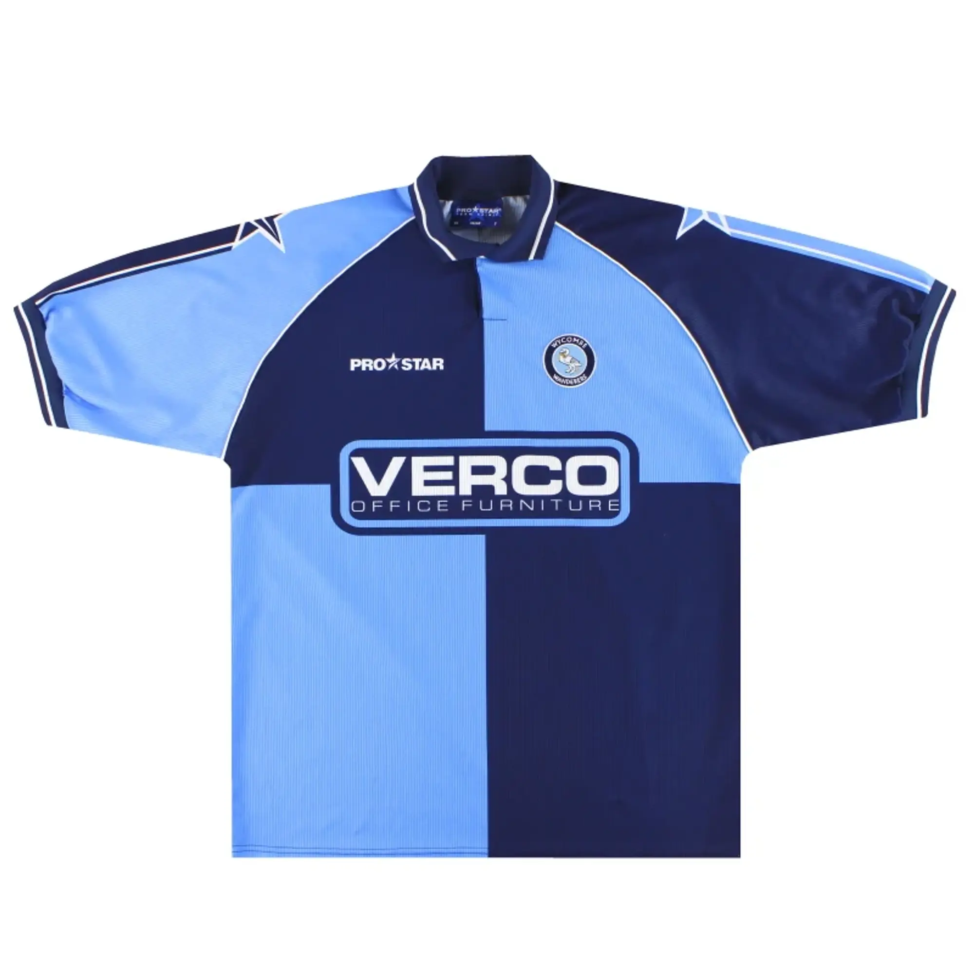 2001-02 Wycombe Wanderers Home Shirt XL - Wycombe Wanderers / Excellent 