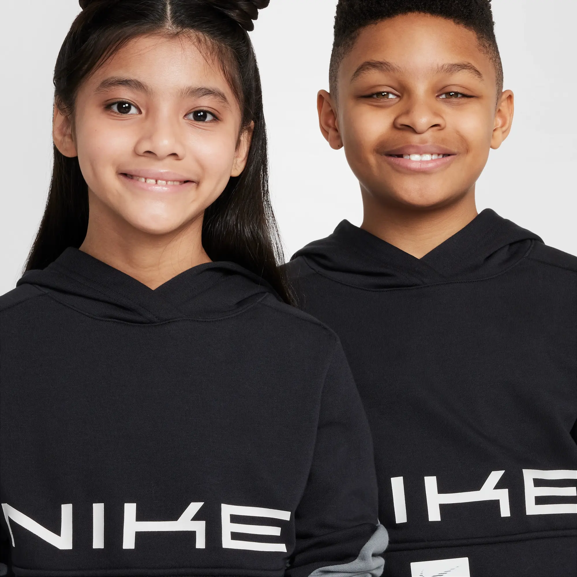 Nike Multi Older Kids' Dri-FIT Fleece Pullover Hoodie - Black - Cotton/Polyester