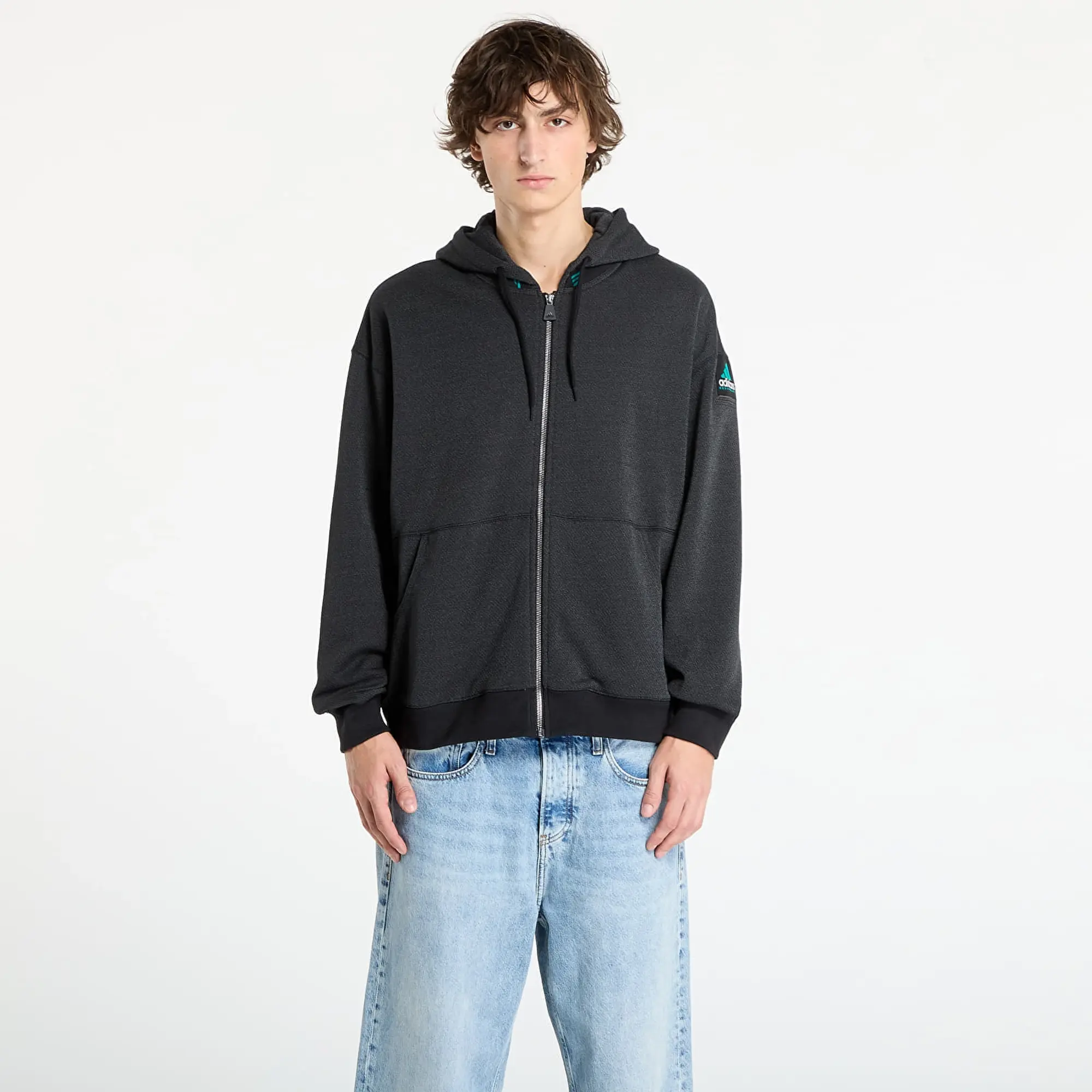 Sweatshirt Adidas Equipment Reflective Hoodie Full-Zip Black/ Black L