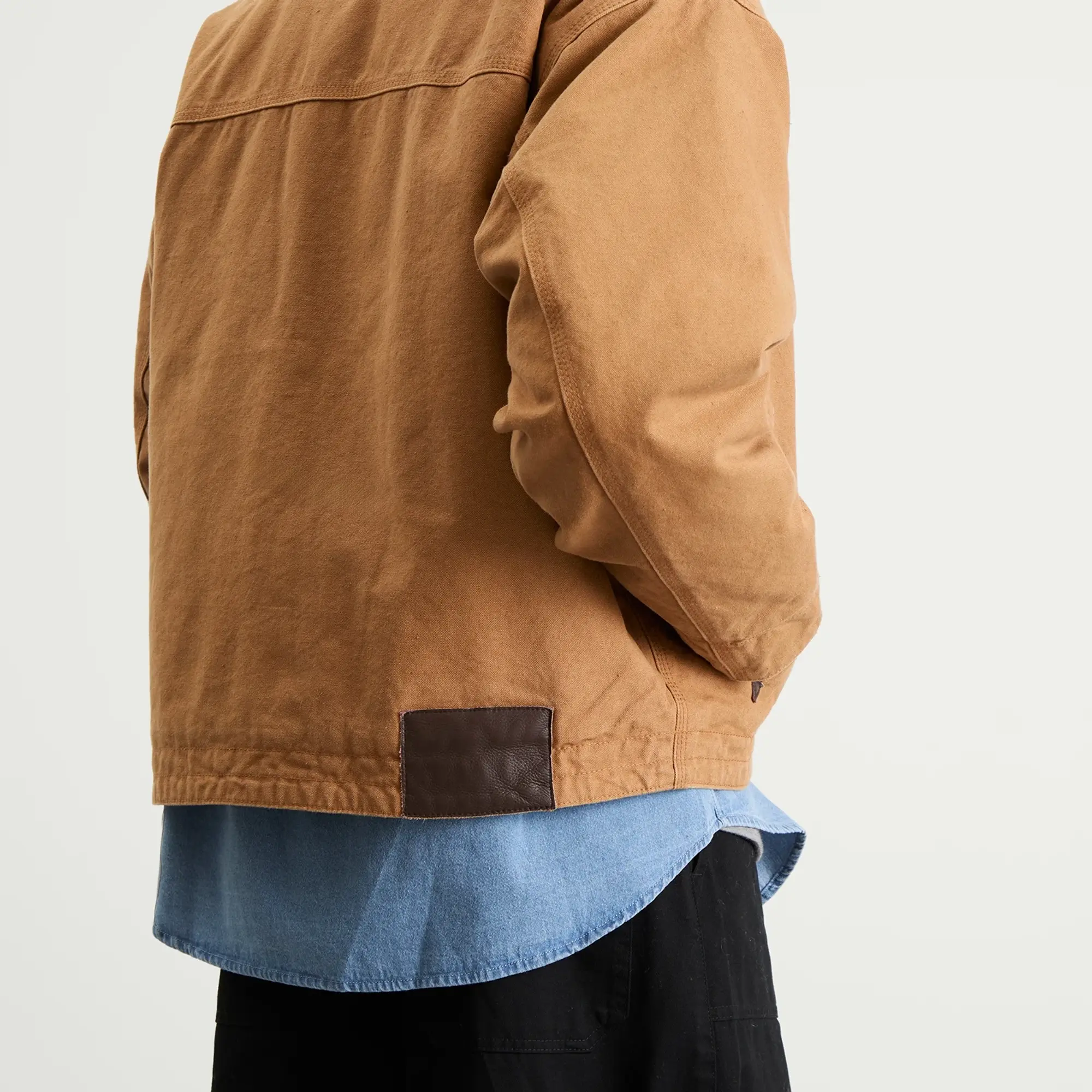 FrizmWORKS Men's Heavy Canvas Destroyed Work Jacket Tan