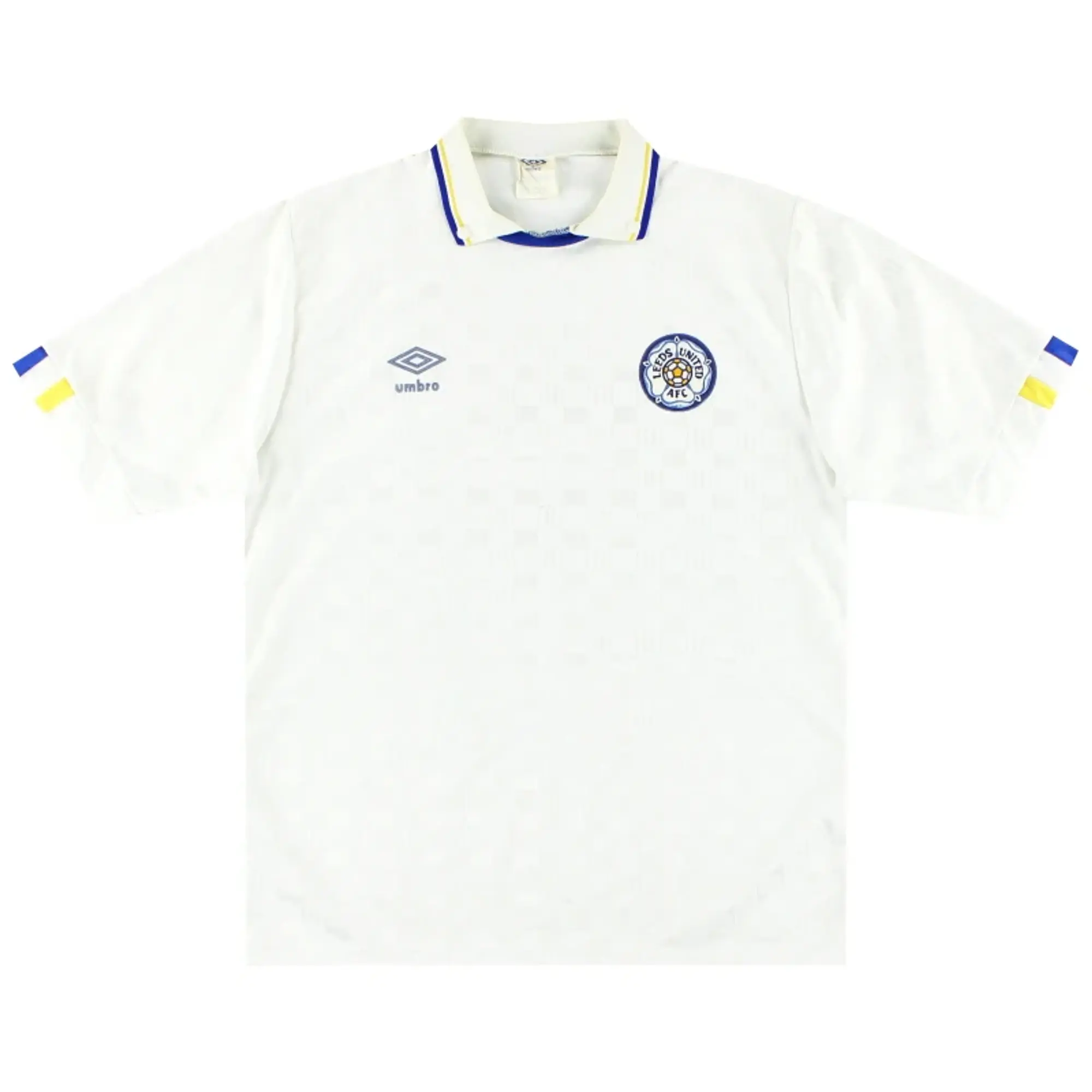 1988-90 Leeds Umbro Home Shirt M - Leeds / Excellent 