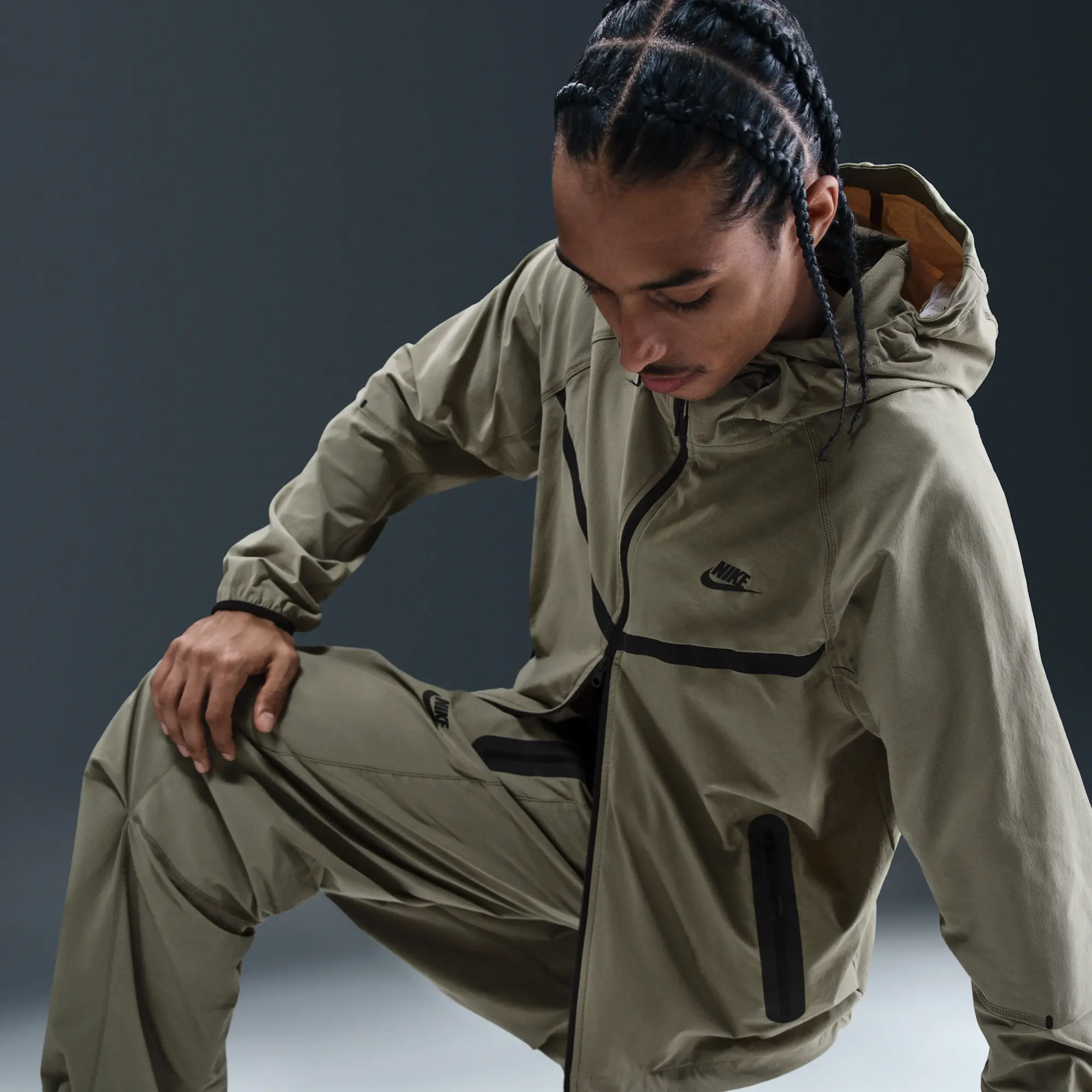 Nike Jacket Tech Woven Fz - ['Green']