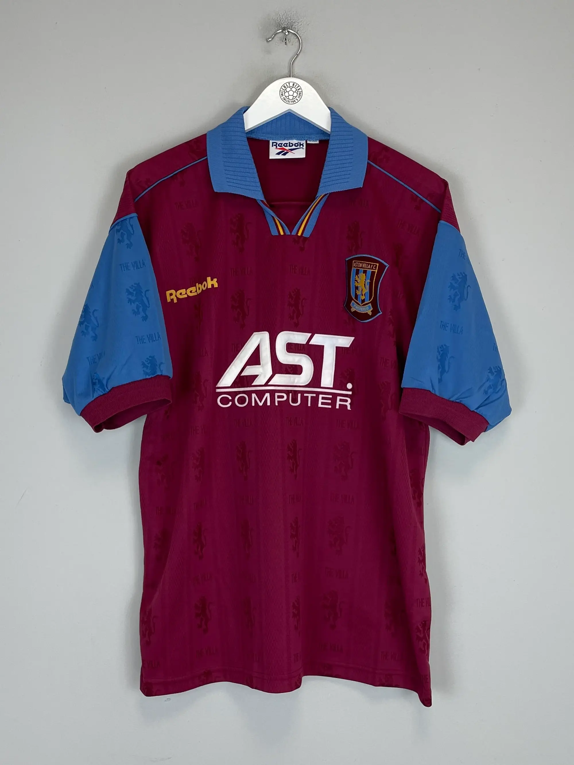 1995/97 ASTON VILLA *MINT* HOME SHIRT (L) REEBOK | CULT KITS