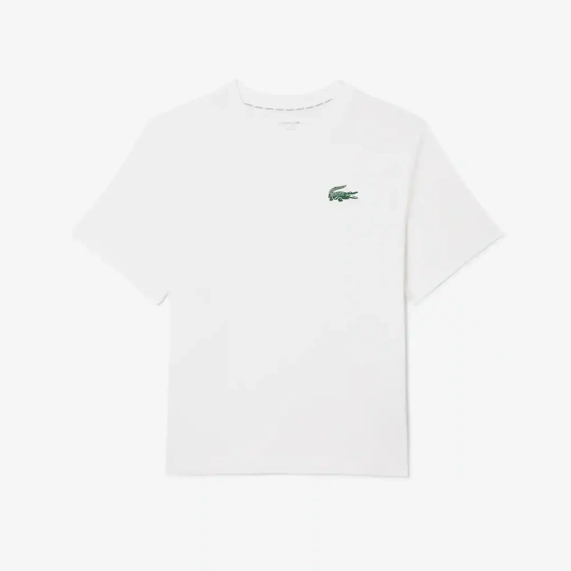 Lacoste Cotton Jersey Loungewear T-Shirt - White / Green