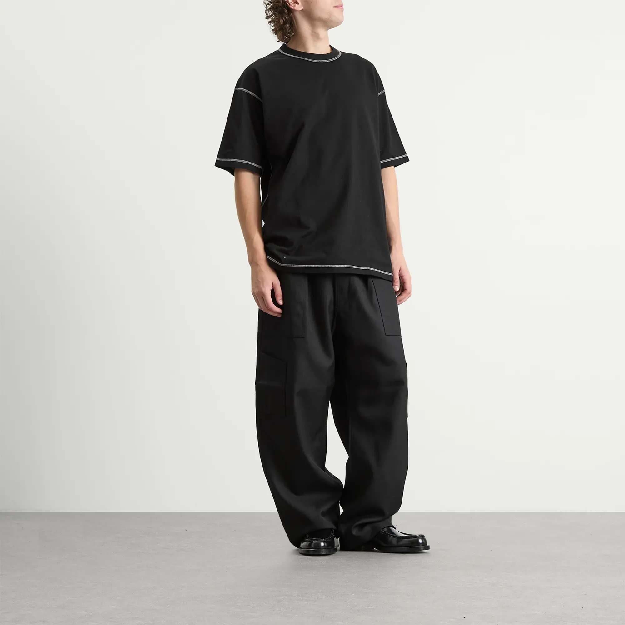Comme des Garçons Homme Men's Garment Dyed T-Shirt Black