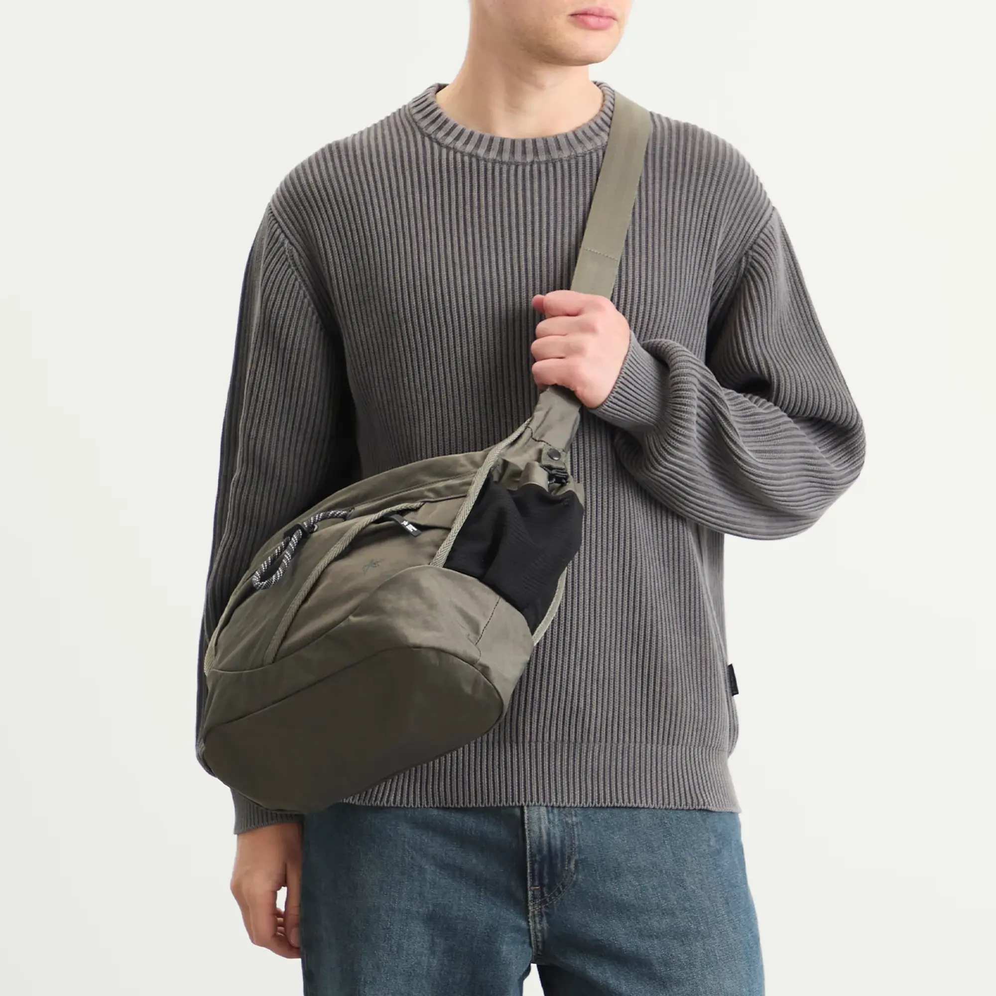 F/CE. Textured Twill 2-Way Shoulder Bag Charcoal