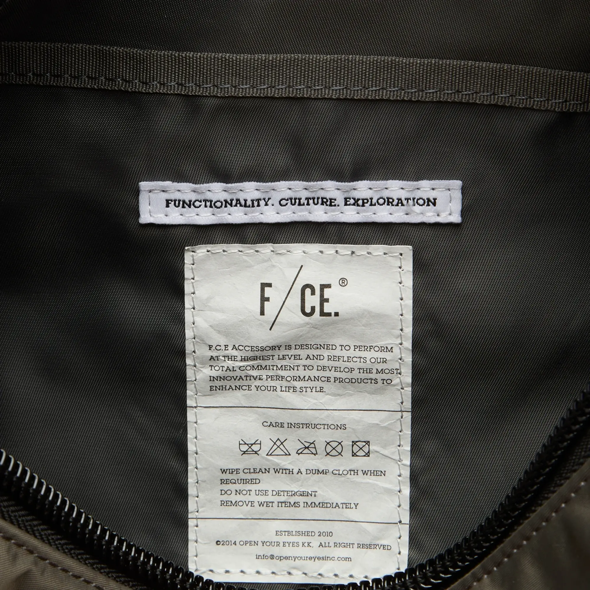 F/CE. Textured Twill 2-Way Shoulder Bag Charcoal