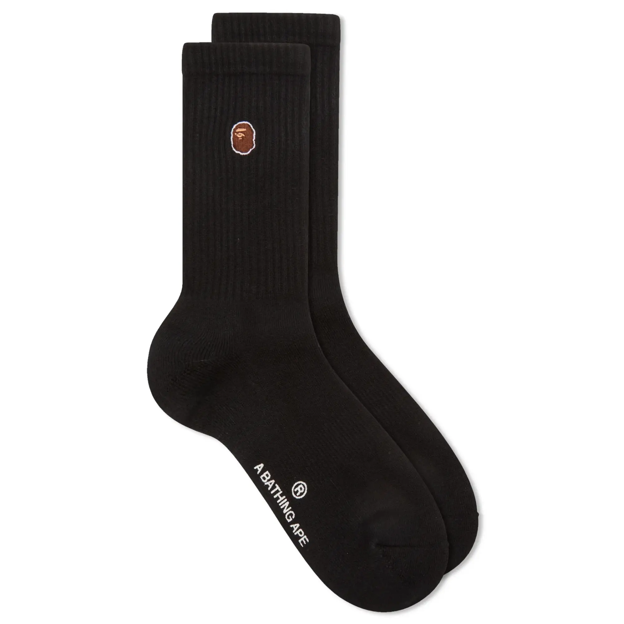 A Bathing Ape Men's One Point Socks Black