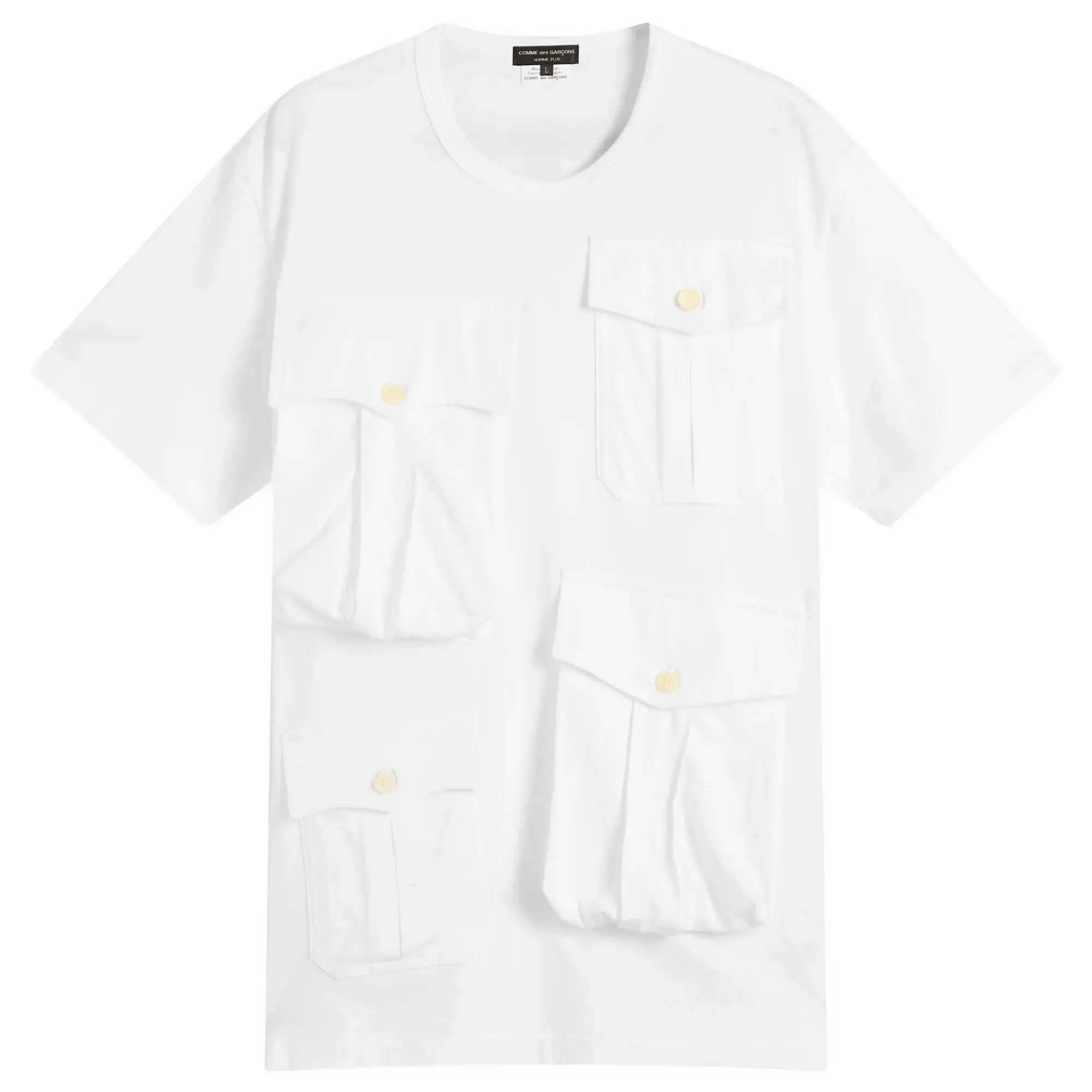 Comme des Garçons Homme Plus Men's Multi Pocket T-Shirt White