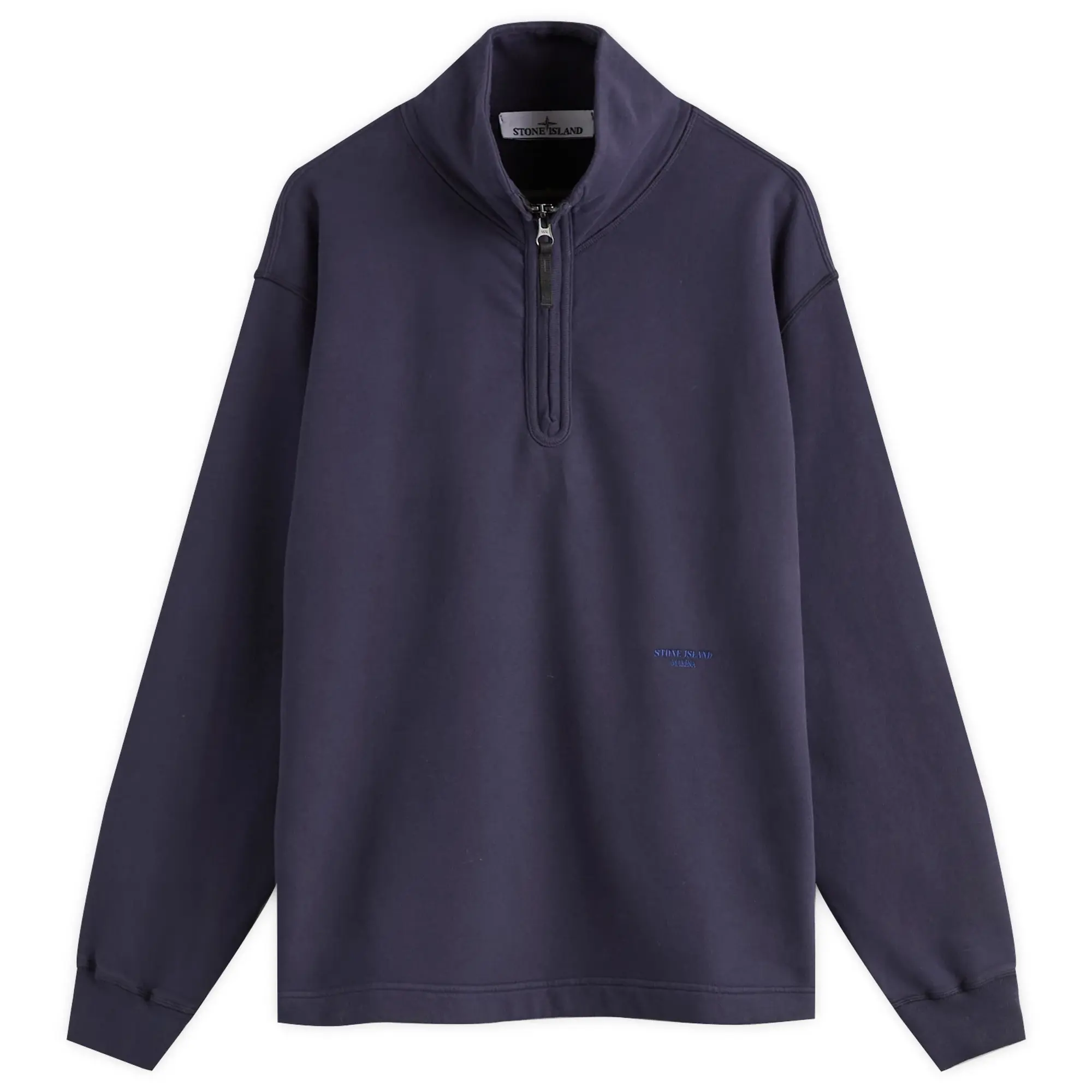 Stone Island Men's Marina Half Zip Sweatshirt Blue