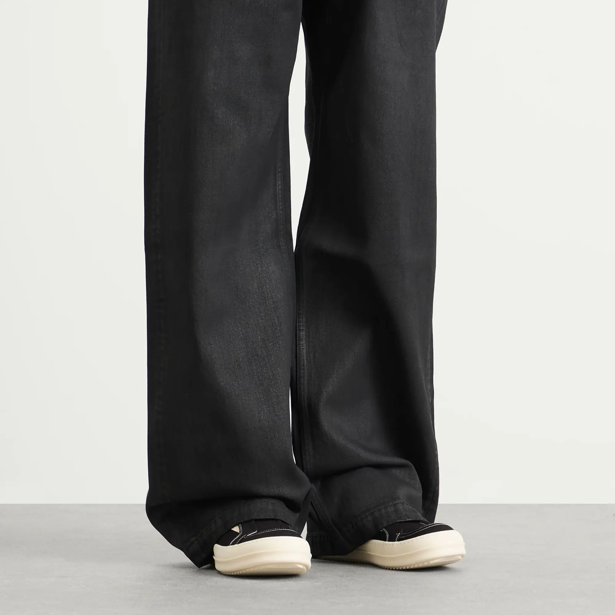 Rick Owens DRKSHDW Men's Slip On Vintage Sneaks Black/Milk/Milk