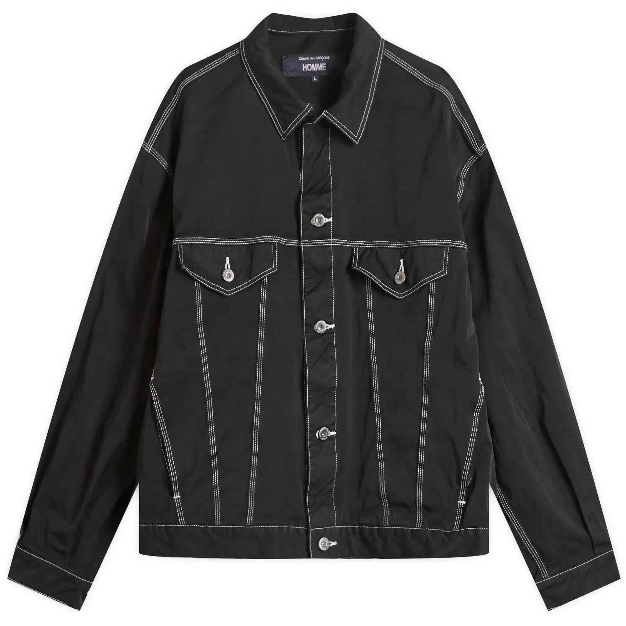 Comme des Garçons Homme Men's Contrast Stitch Jacket Black