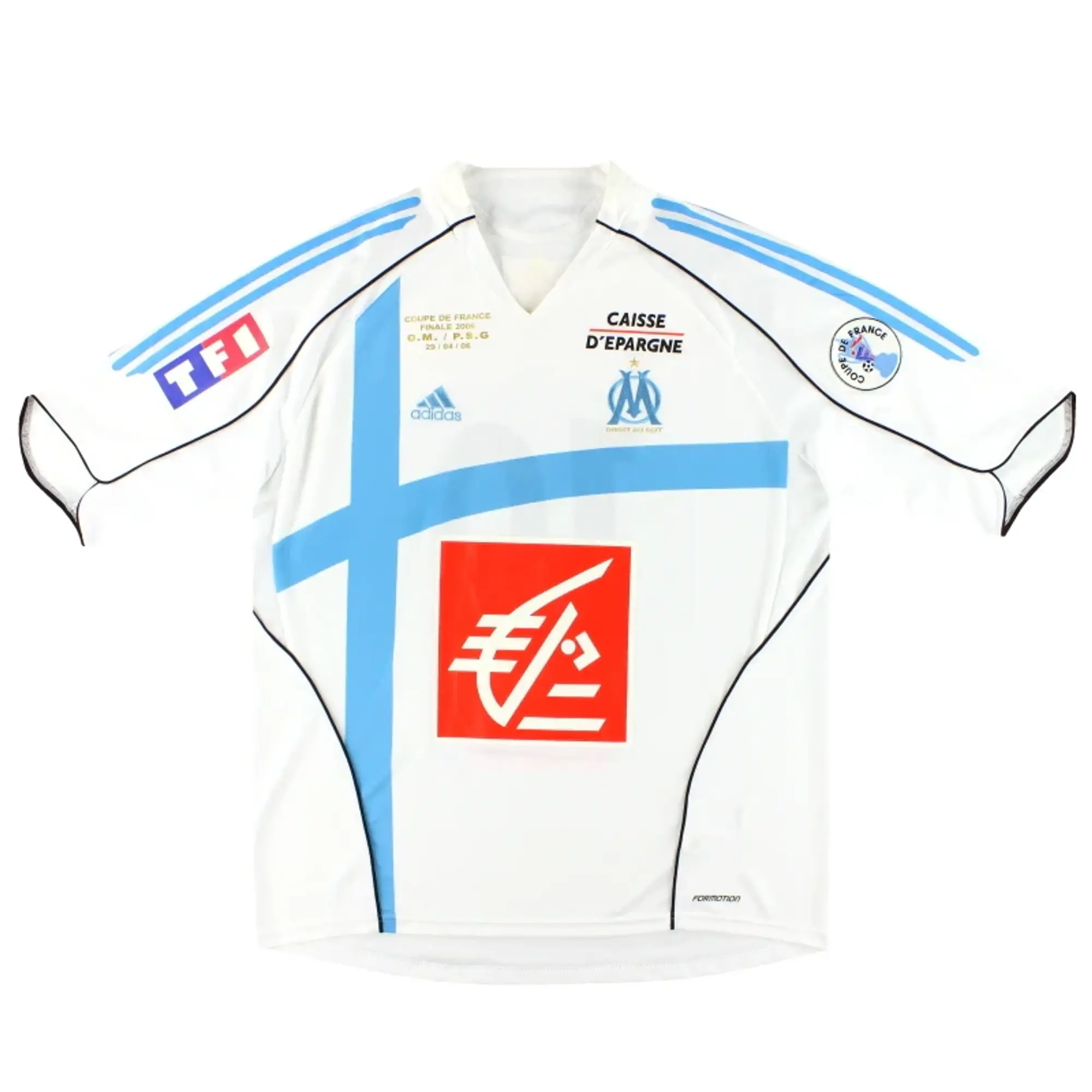 2005-06 Olympique Marseille adidas Match Issue 'Finale' Home Shirt #10 XL - Olympique Marseille / Excellent 