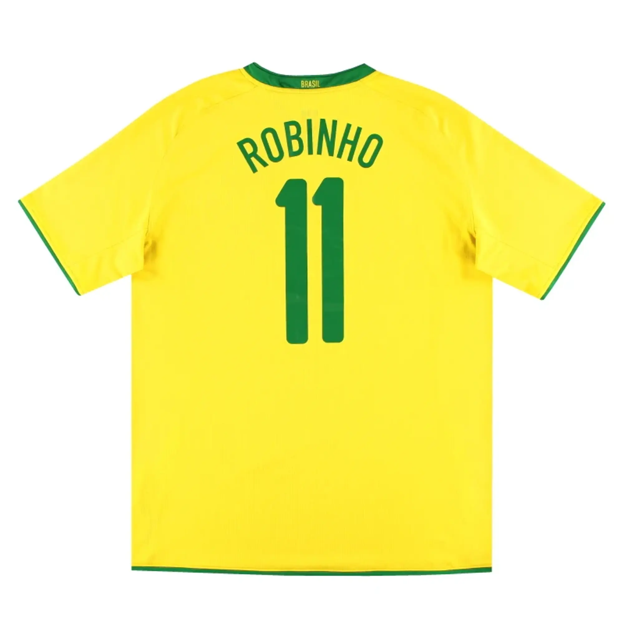2008-10 Brazil Nike Home Shirt Robinho #11 XL - Brazil / Excellent 