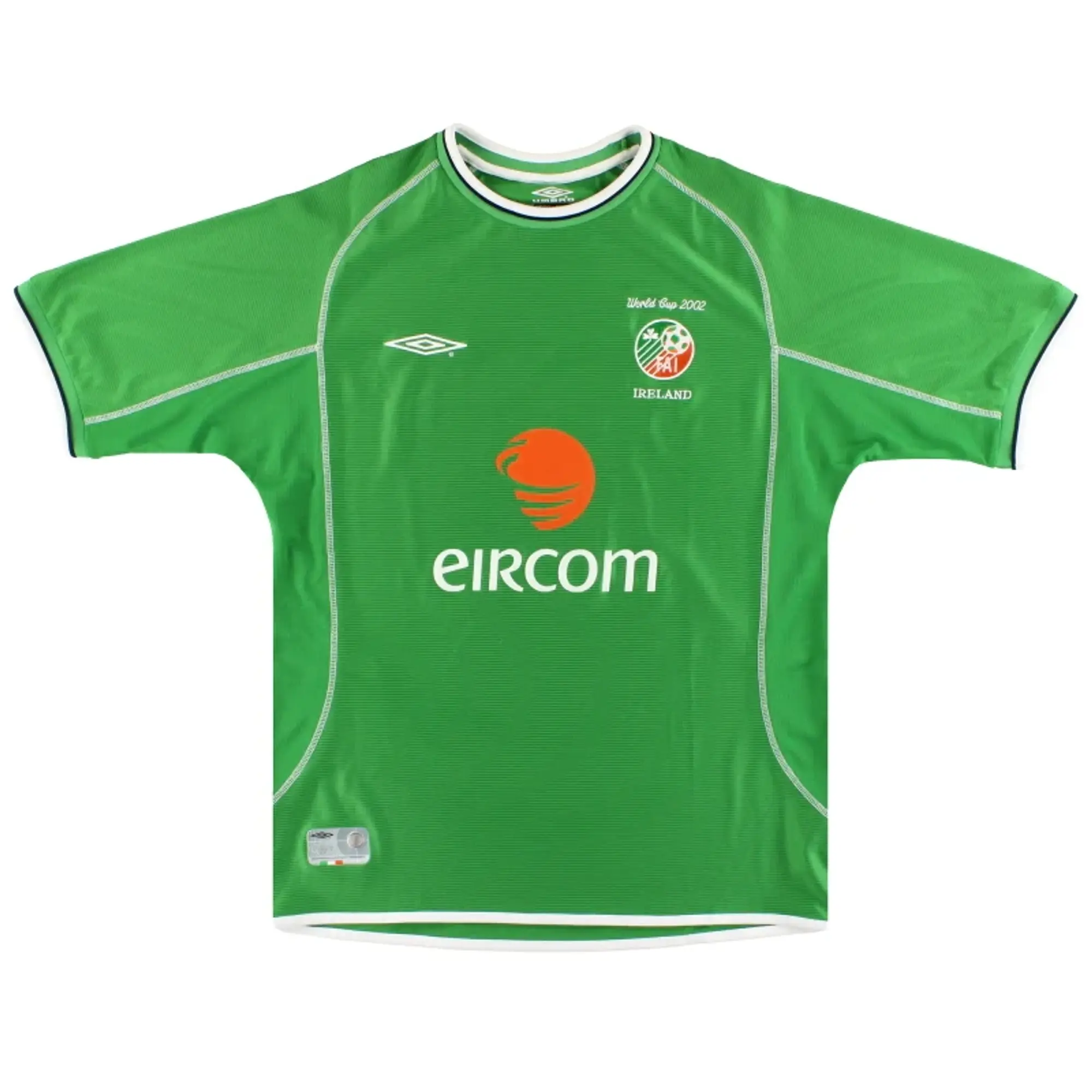 2002 Ireland Umbro 'World Cup' Home Shirt L - Ireland / Excellent 