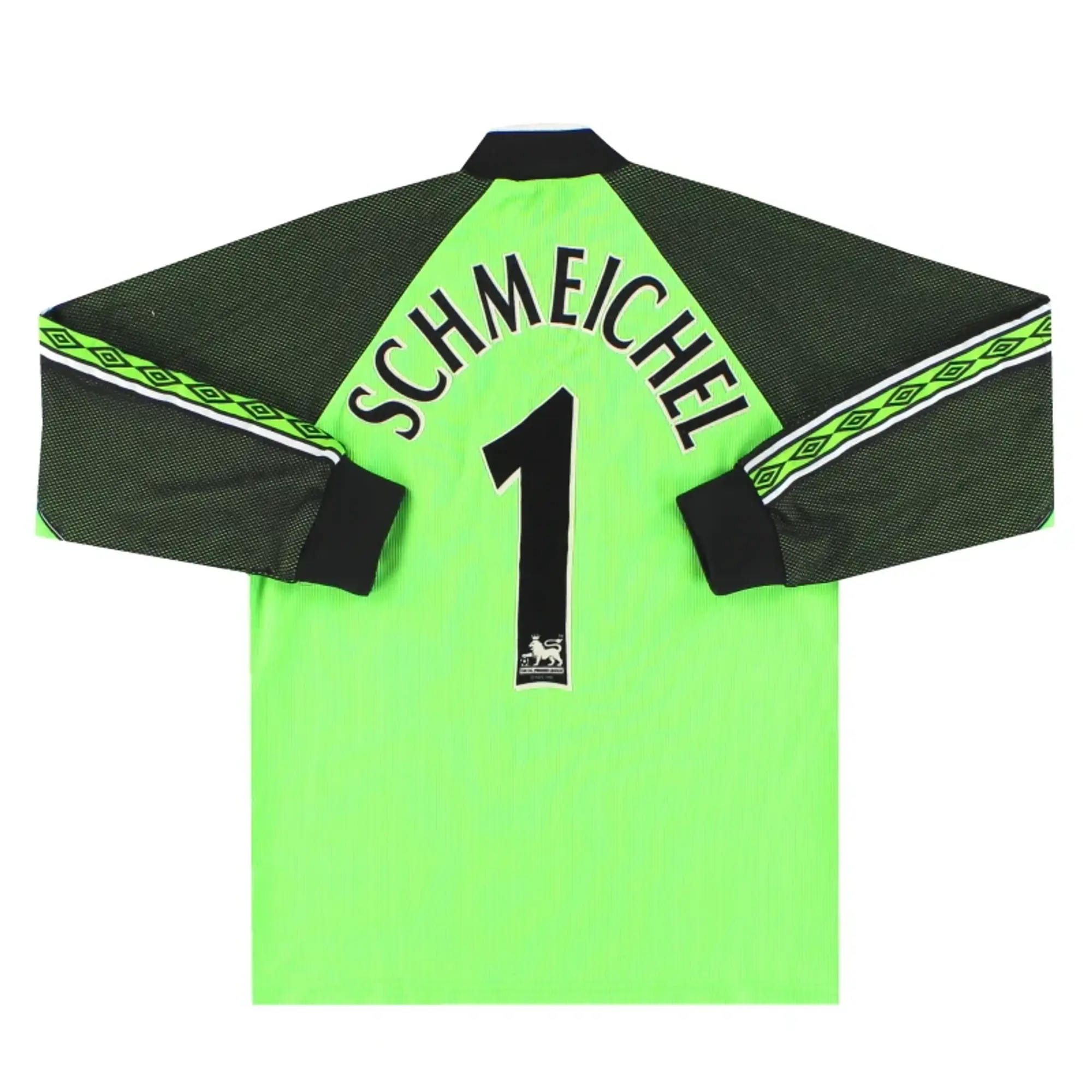 1998-99 Manchester United Umbro Goalkeeper Shirt Schmeichel #1 Y - Manchester United / Very good 