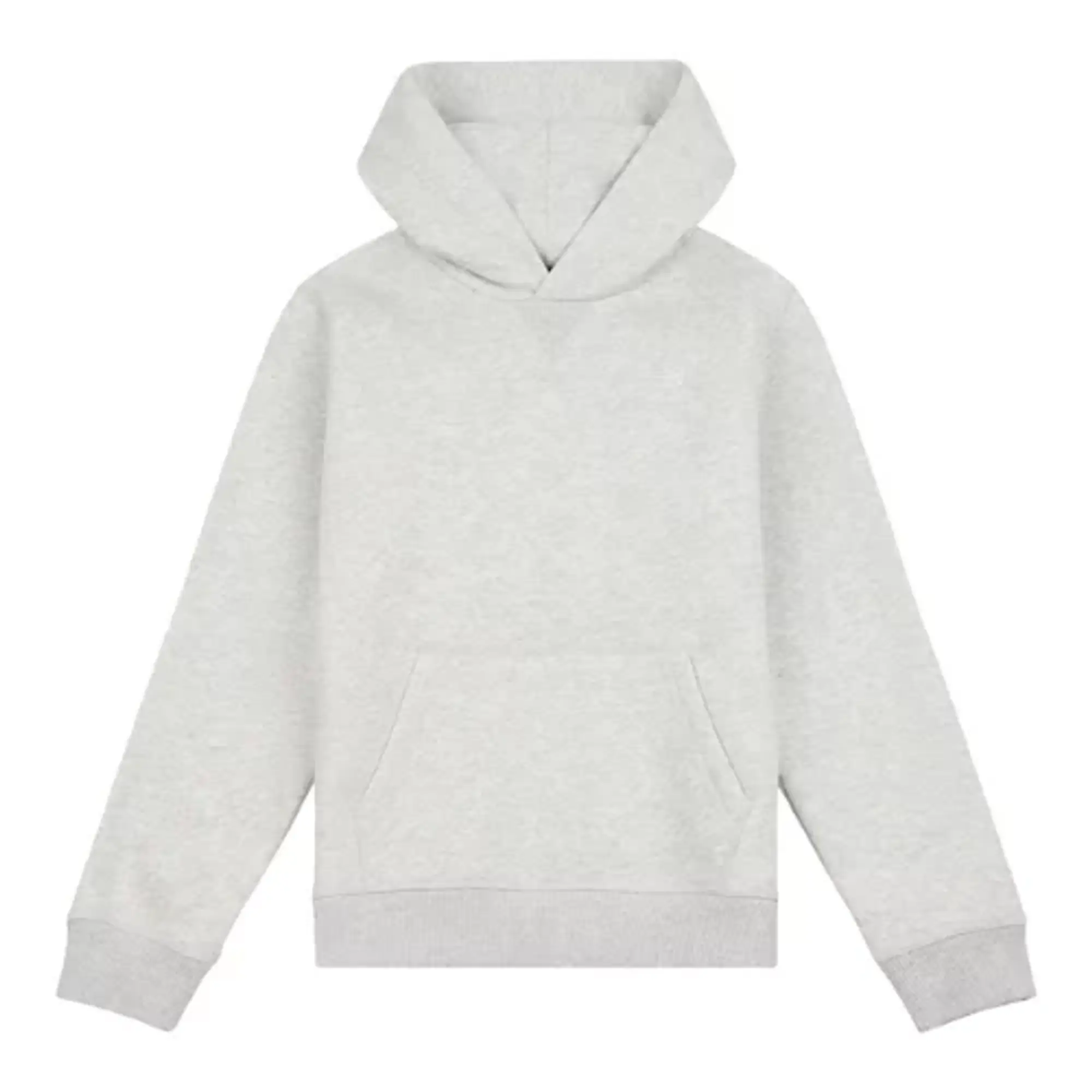 New Balance Boys Brush Back Small Logo Hoodie in Grey Cotton Fleece