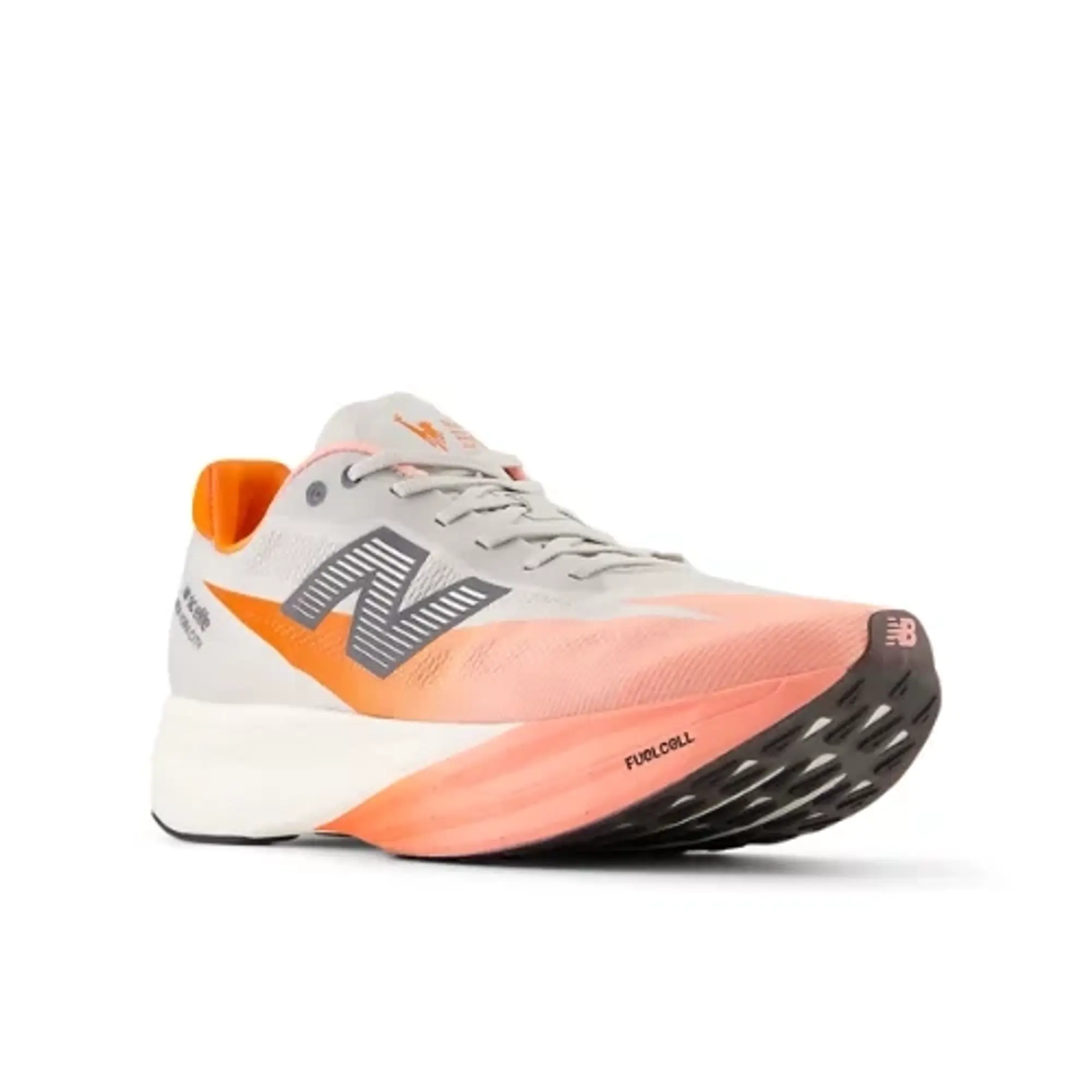 New Balance Men's TCS NYC Marathon FuelCell SuperComp Elite v5 in Pink/Grey/Orange Synthetic