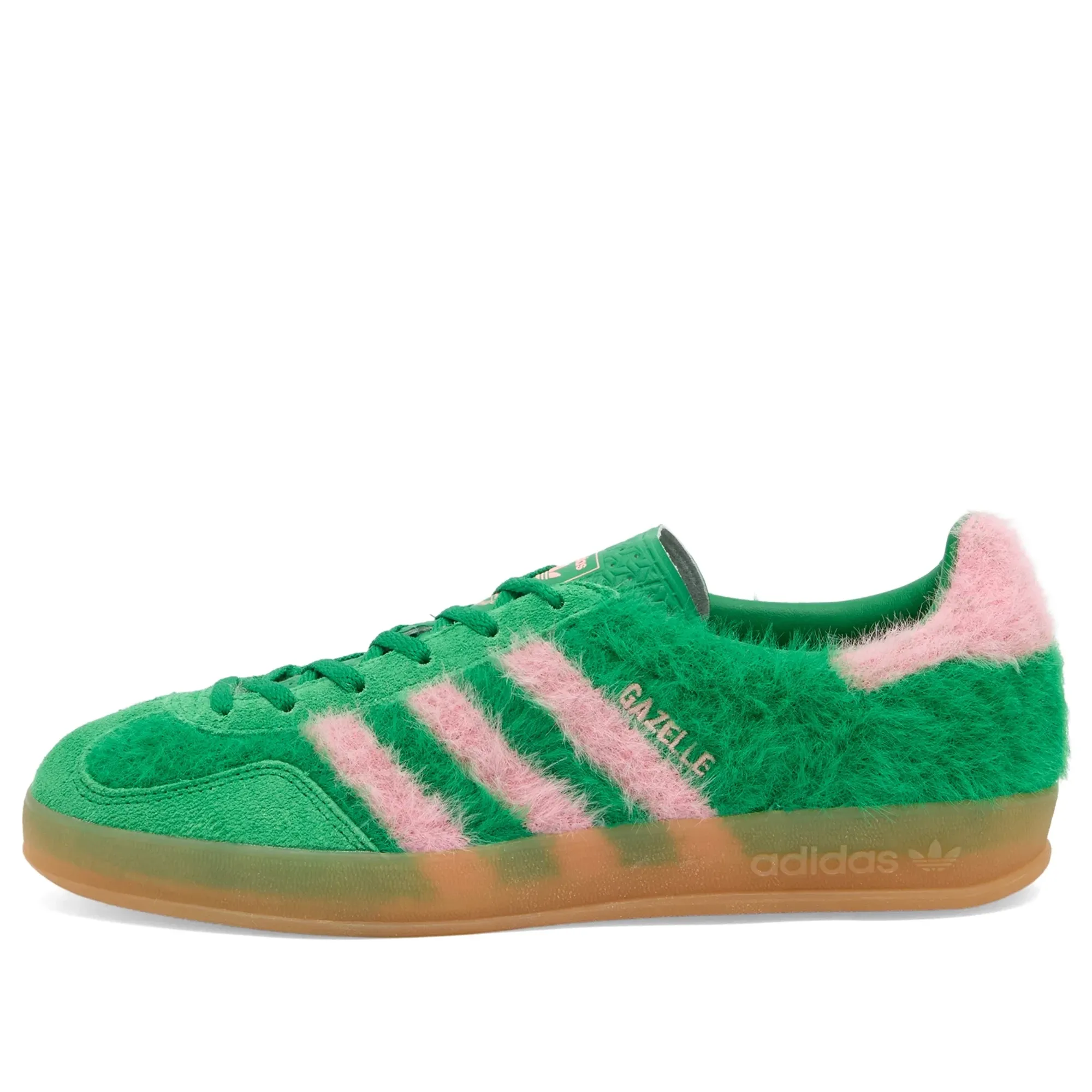 adidas Originals Adidas Women's Gazelle Indoor W Sneaker Green/Glow Pink/Gum