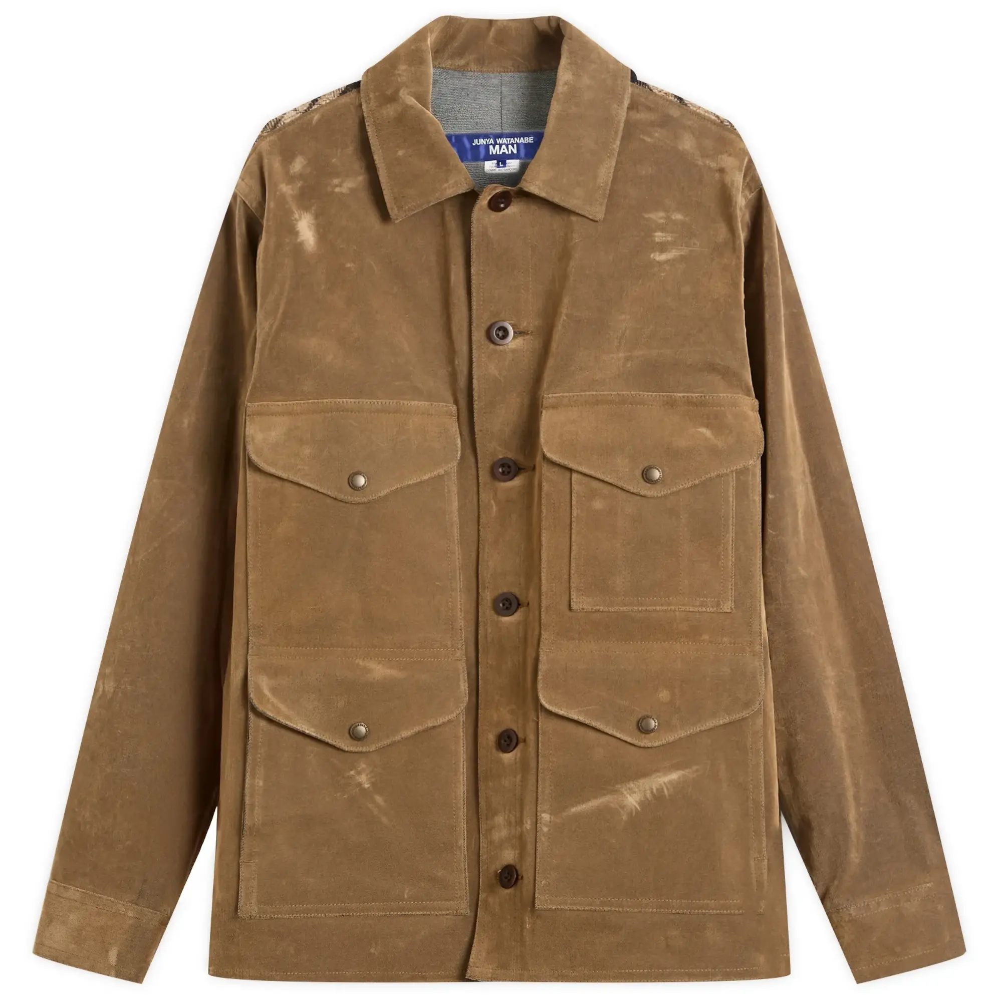 Junya Watanabe MAN Men's Flocked Denim Jacket Beige