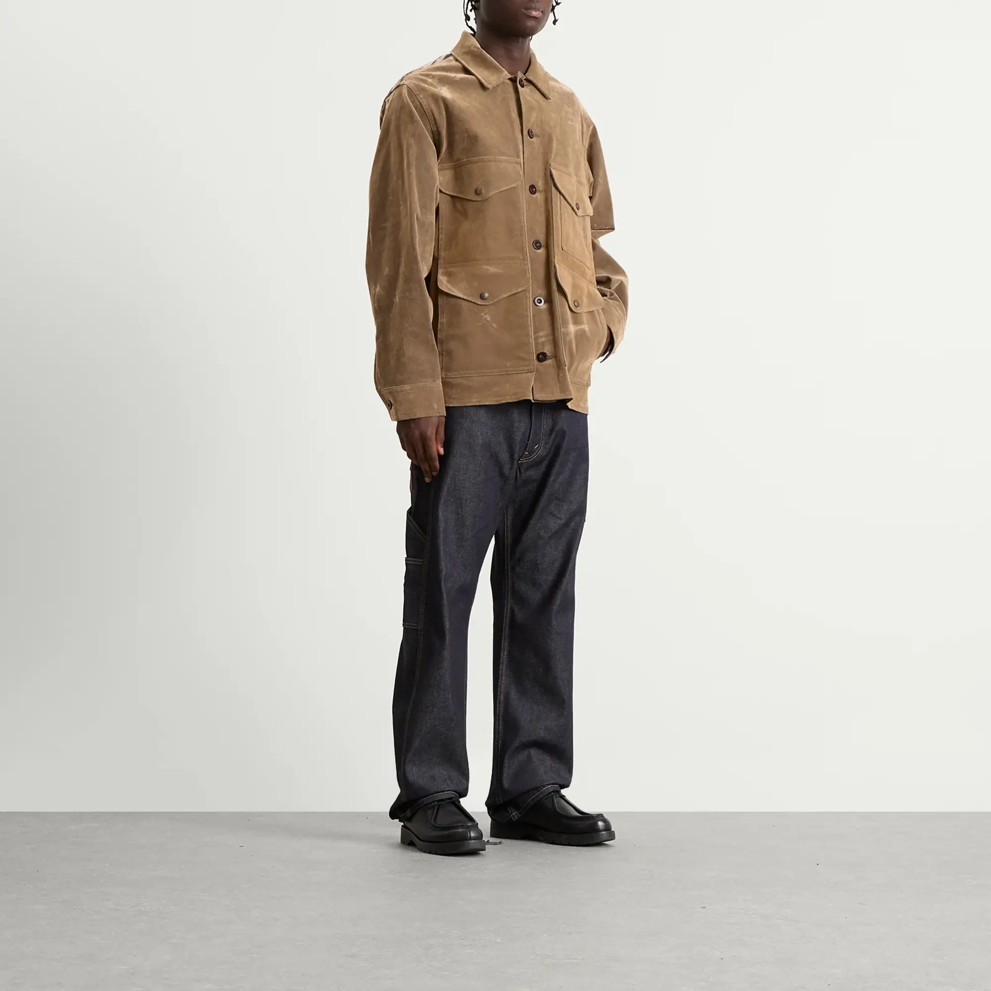 Junya Watanabe MAN Men's Flocked Denim Jacket Beige