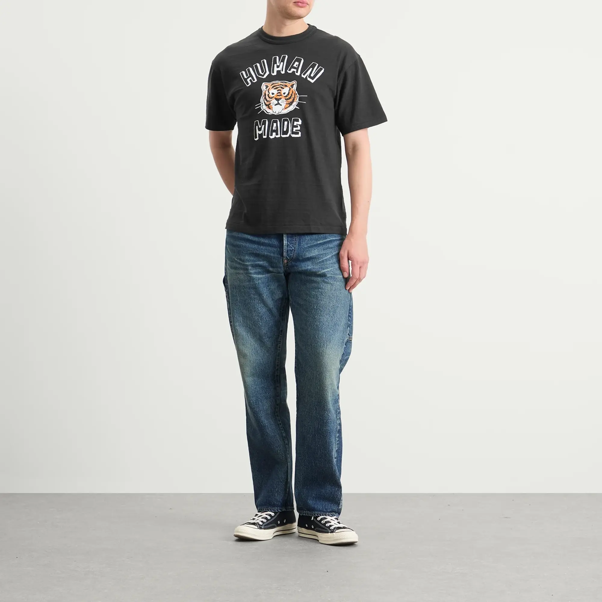Human Made Men's Drawn Tiger T-Shirt Black
