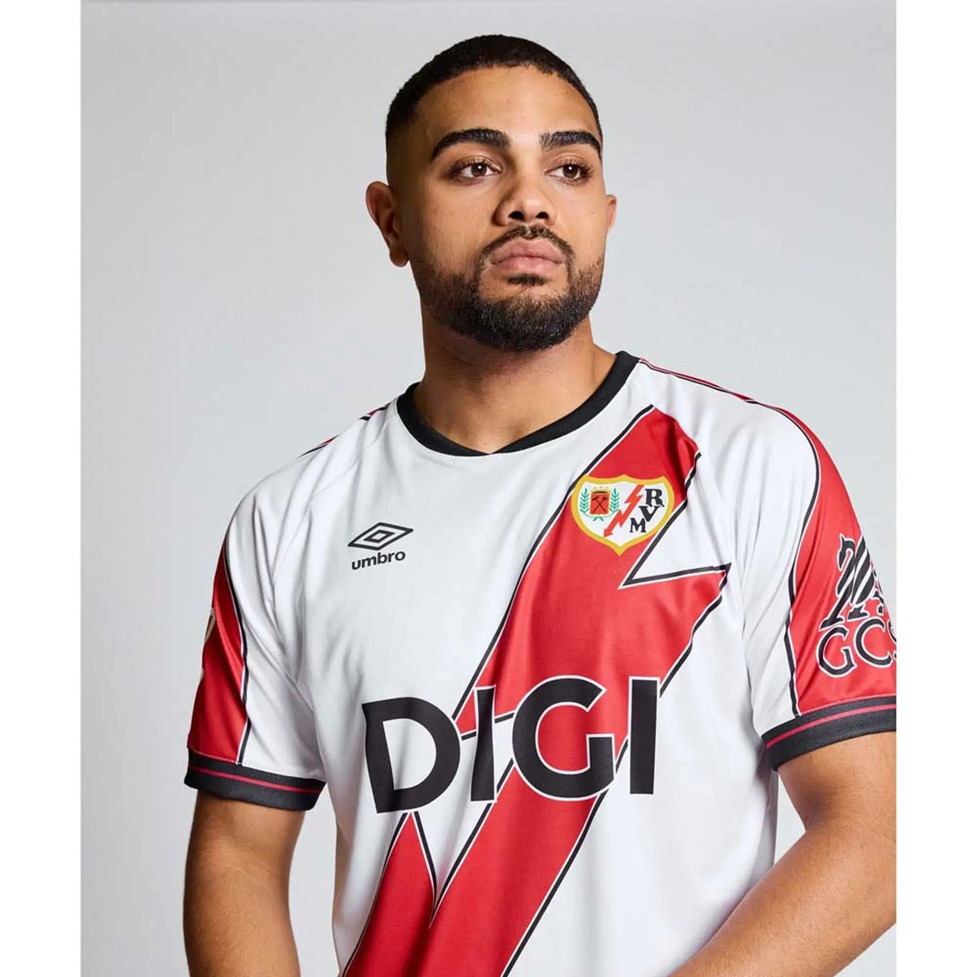 Umbro Rayo Vallecano 25/26 Home Short Sleeve T-shirt