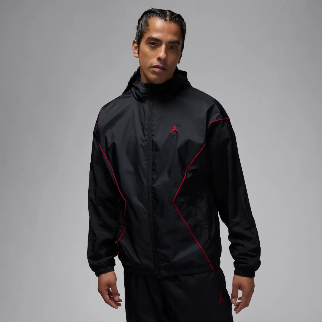 Nike Jordan Brooklyn Men's Hooded Draft Jacket - Black - Nylon