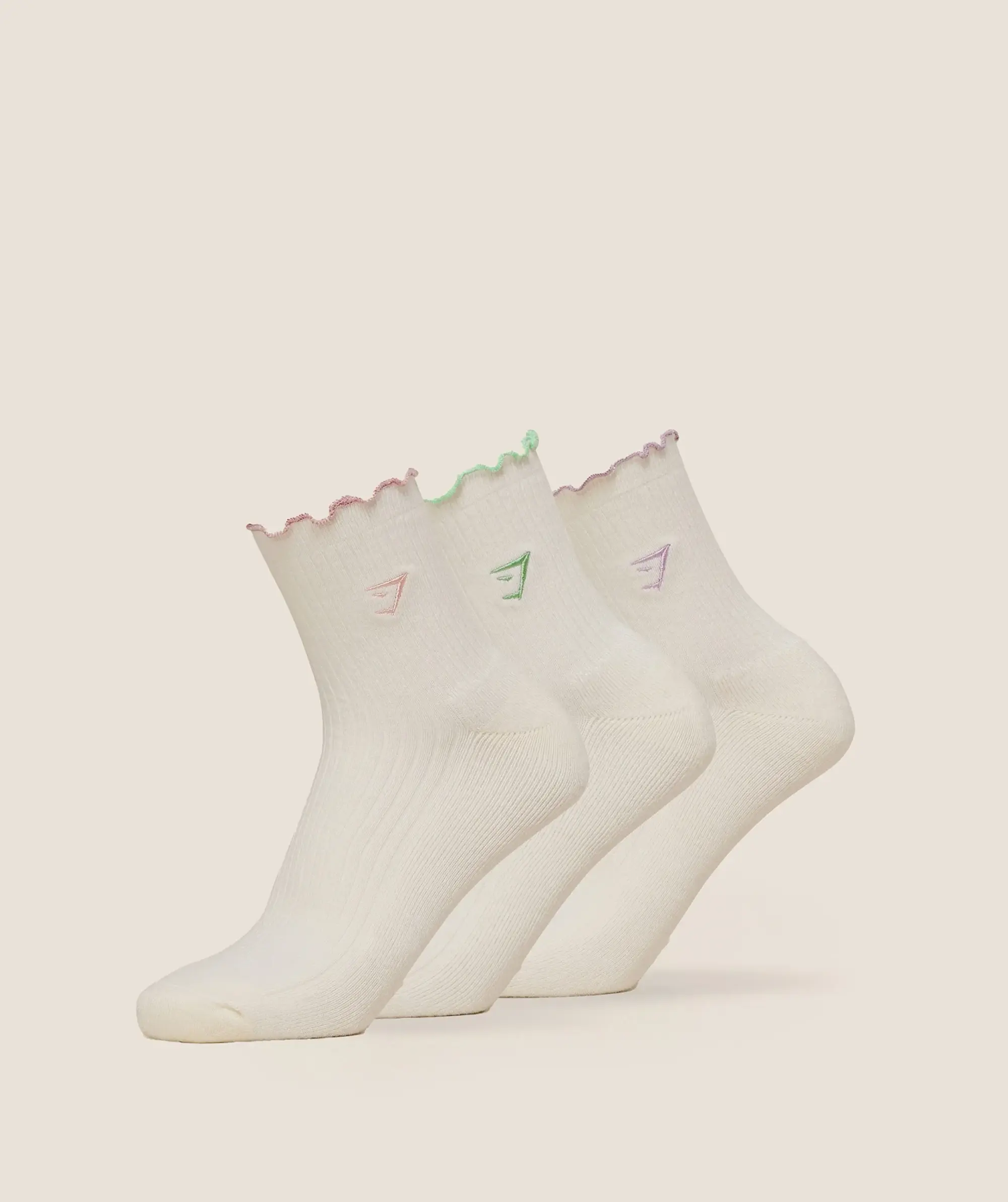  Weight Doodle Graphic Frill Midi 3pk - Soft White
