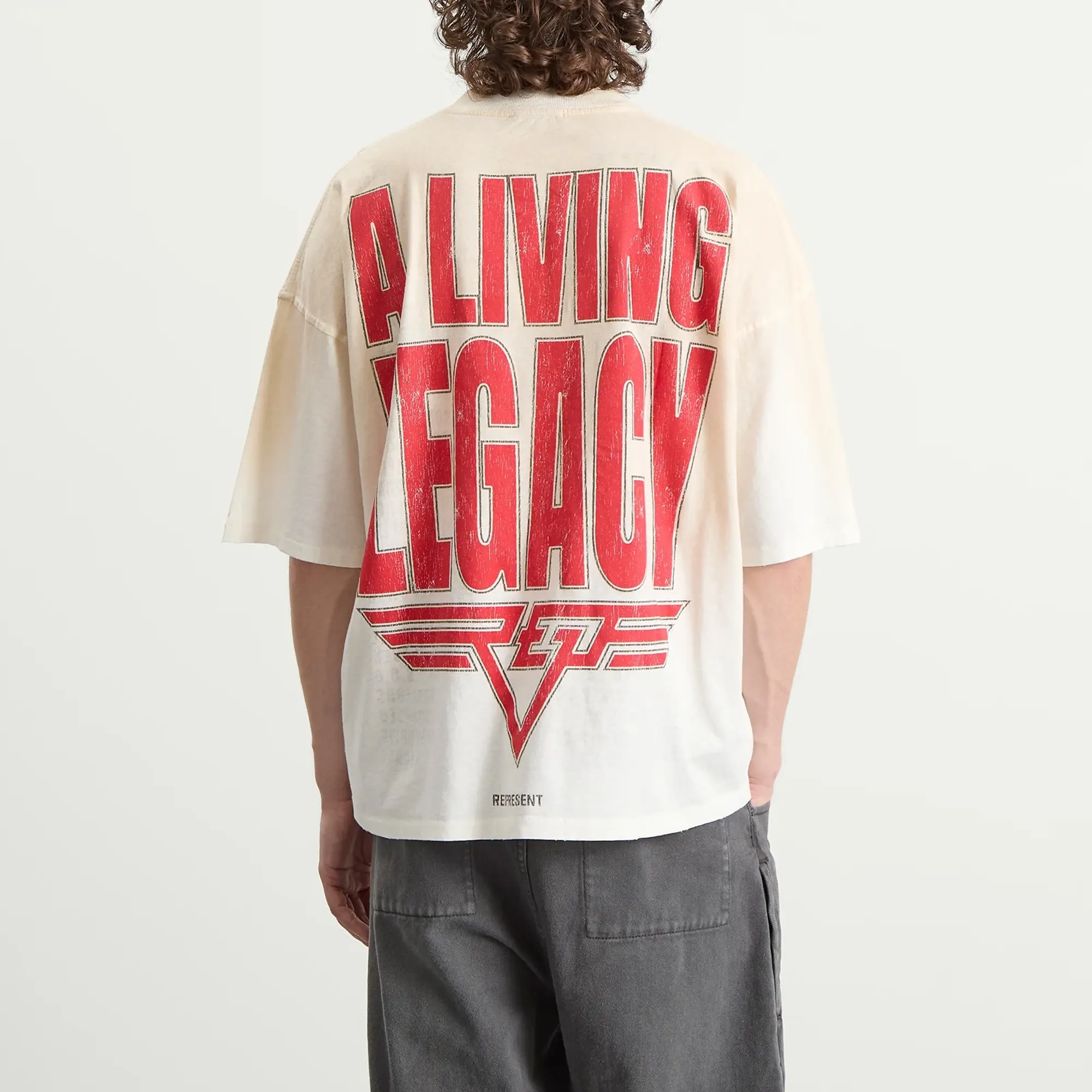 Represent Men's Represent Men's Living Legacy Tour T-Shirt Washed Ecru