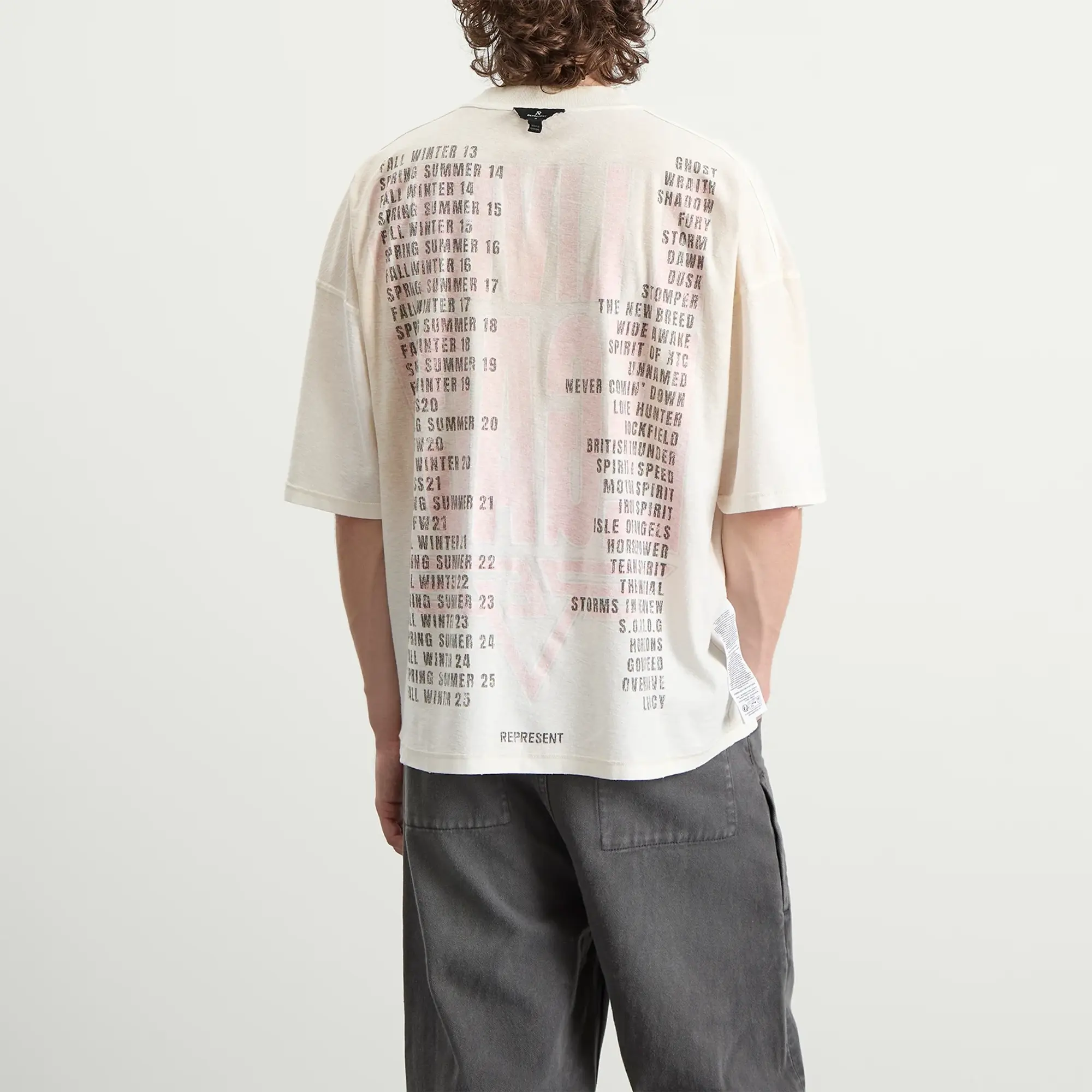Represent Men's Represent Men's Living Legacy Tour T-Shirt Washed Ecru