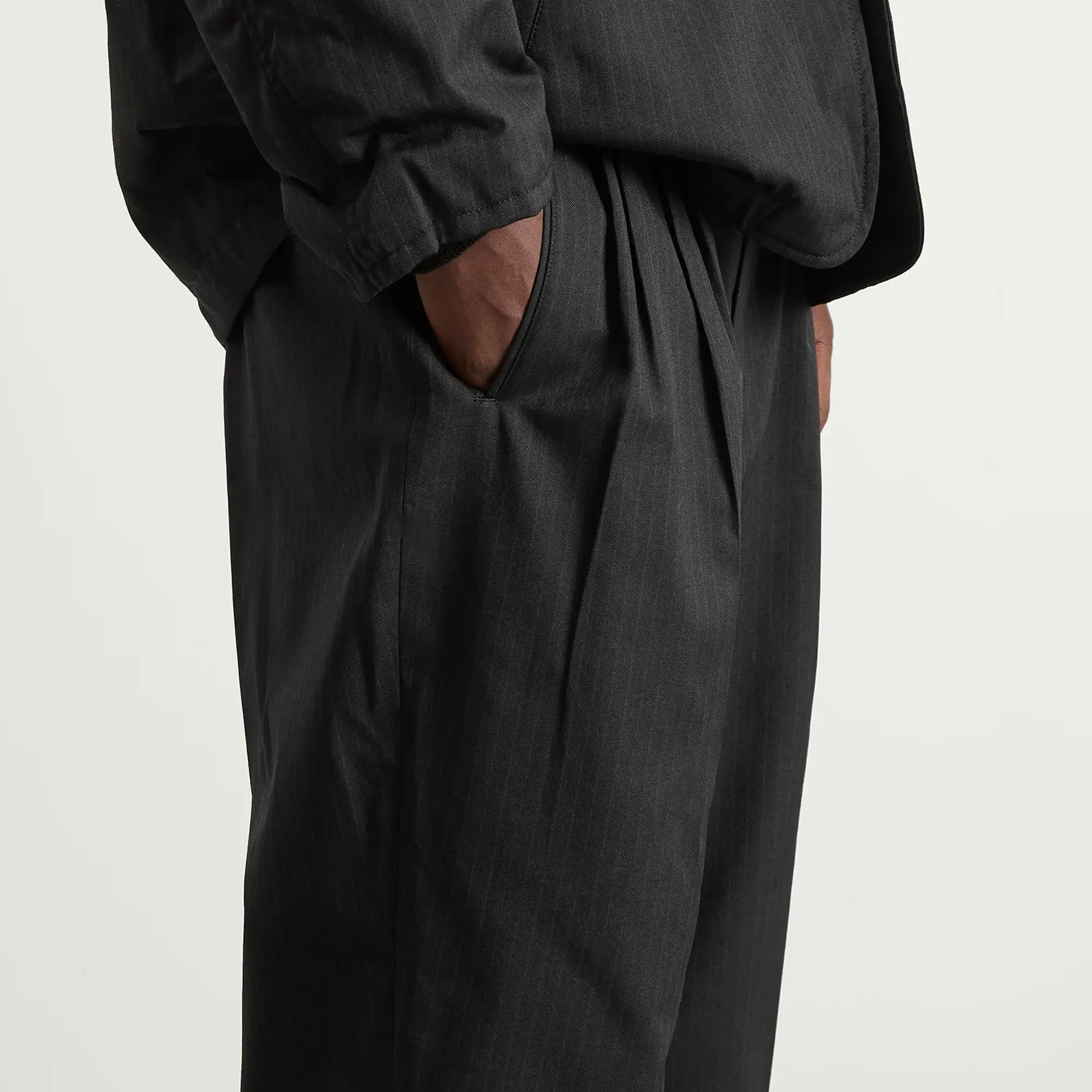 Comme des Garçons Homme Men's Wool Straight Leg Trouser Black