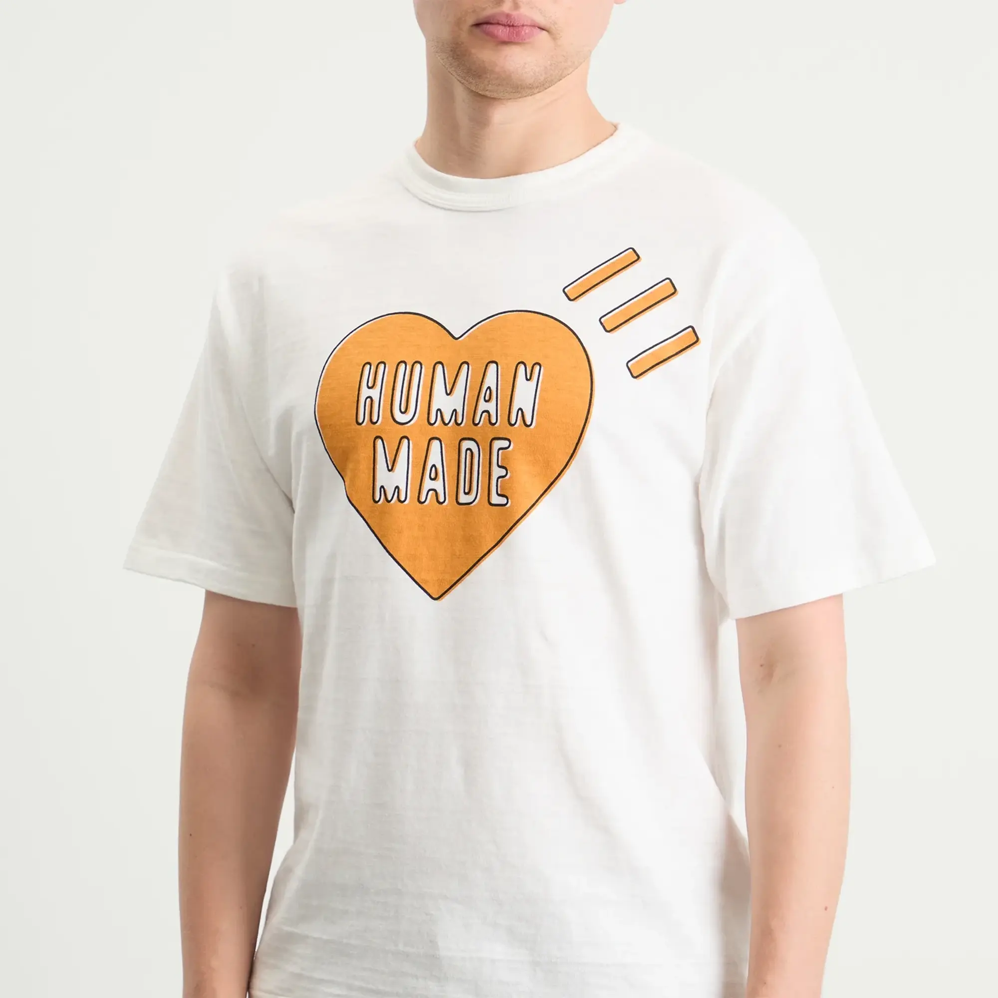 Human Made Men's Yellow Heart T-Shirt White