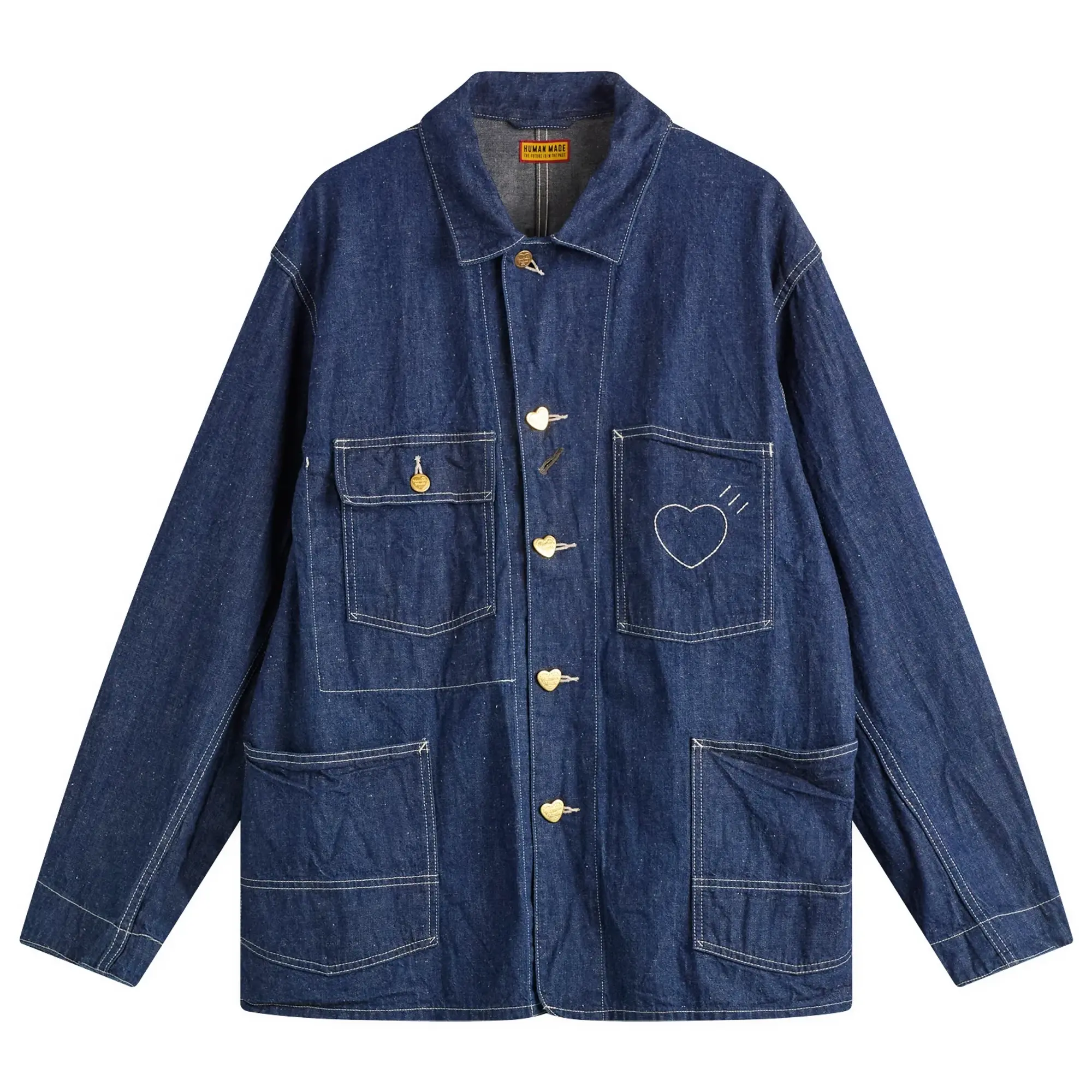 Human Made Men's Denim Coverall Jacket Indigo