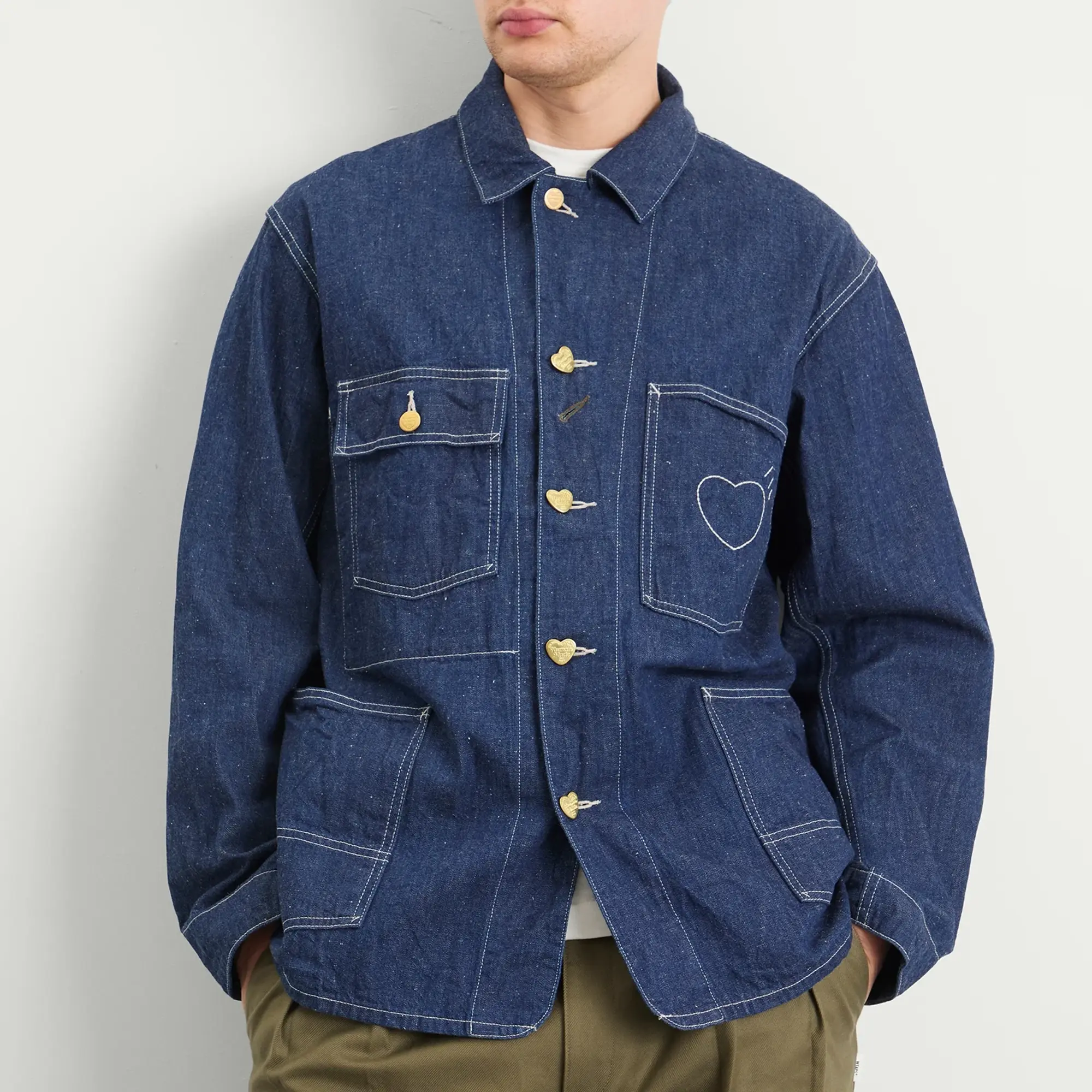 Human Made Men's Denim Coverall Jacket Indigo
